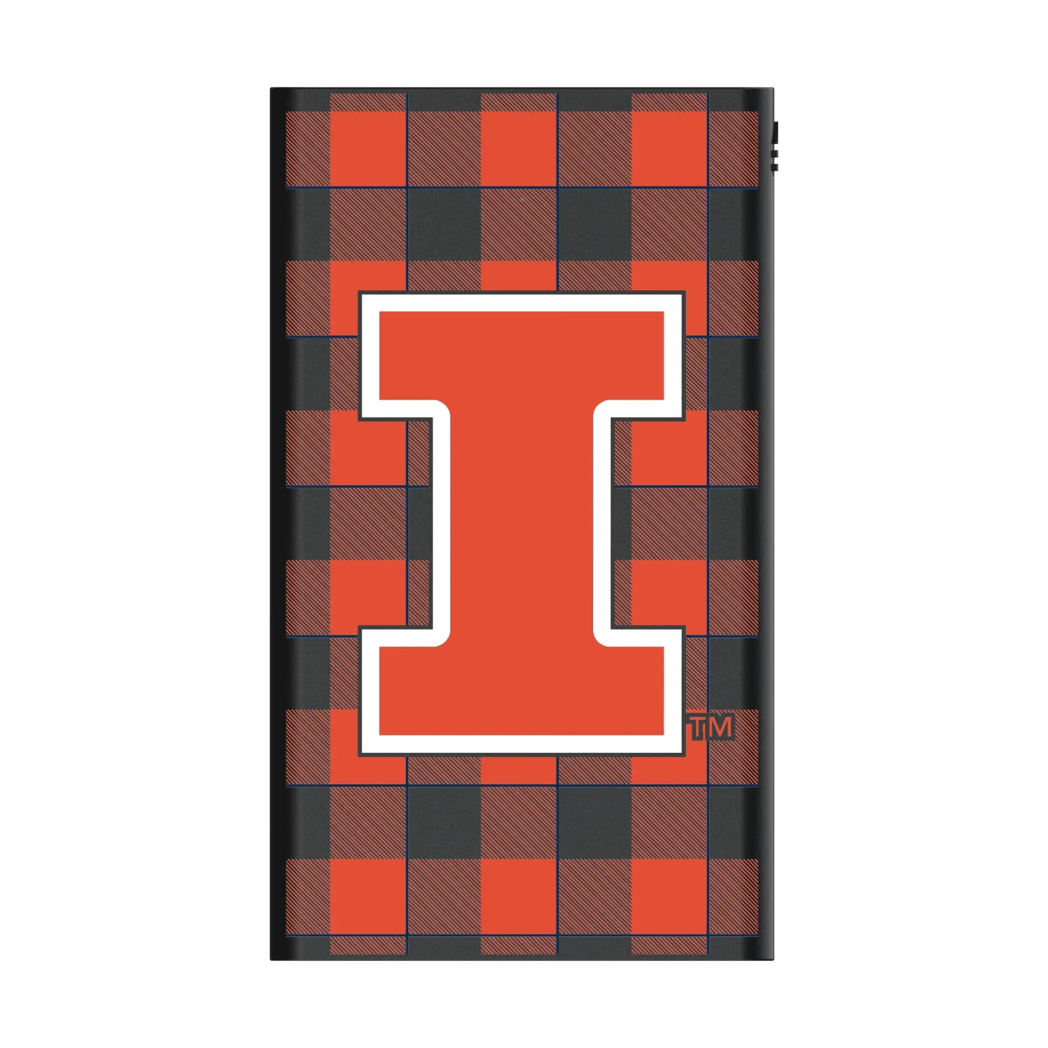 University of Illinois Fighting Illini Plaid 5000mAh Flat Power Bank