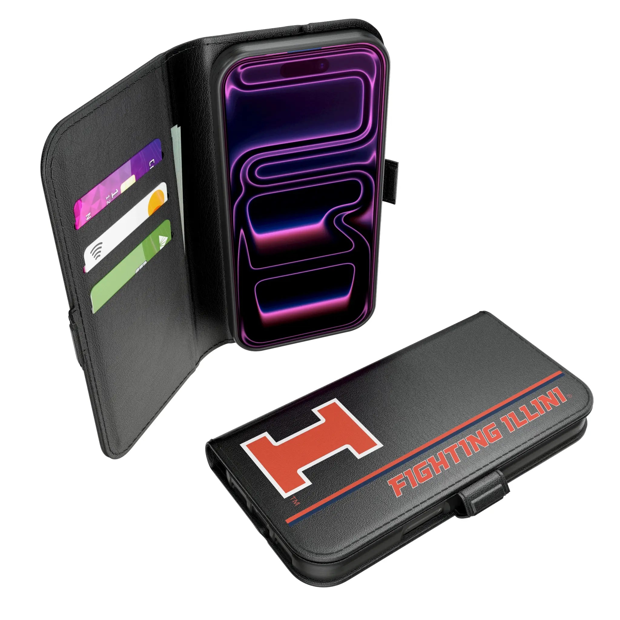 University of Illinois Fighting Illini Sidebar iPhone Folio Phone Case for Apple iPhone#Device_iPhone 17 Pro