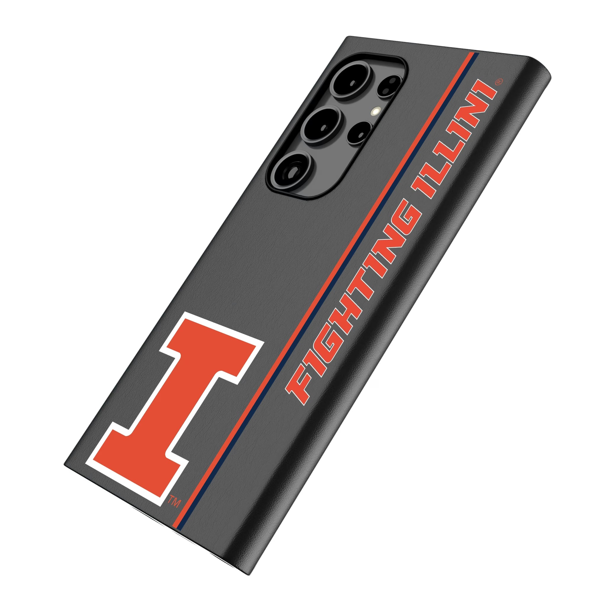 University of Illinois Fighting Illini Sidebar Galaxy MagSafe Compatible Phone Case for Samsung Galaxy - Isometric View