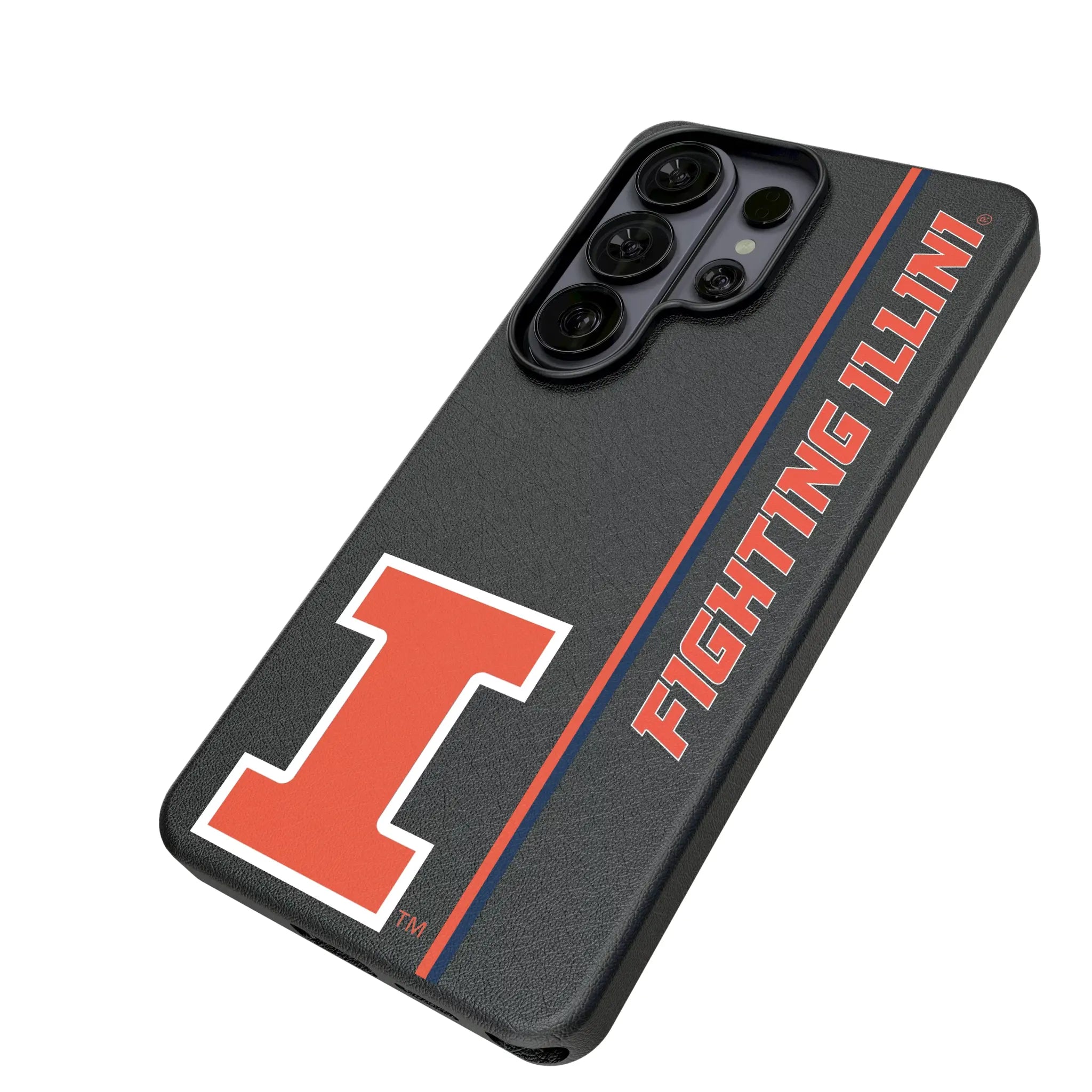 University of Illinois Fighting Illini Sidebar Galaxy MagSafe Compatible Phone Case for Samsung Galaxy - Isometric View#Device_Galaxy S26 Ultra