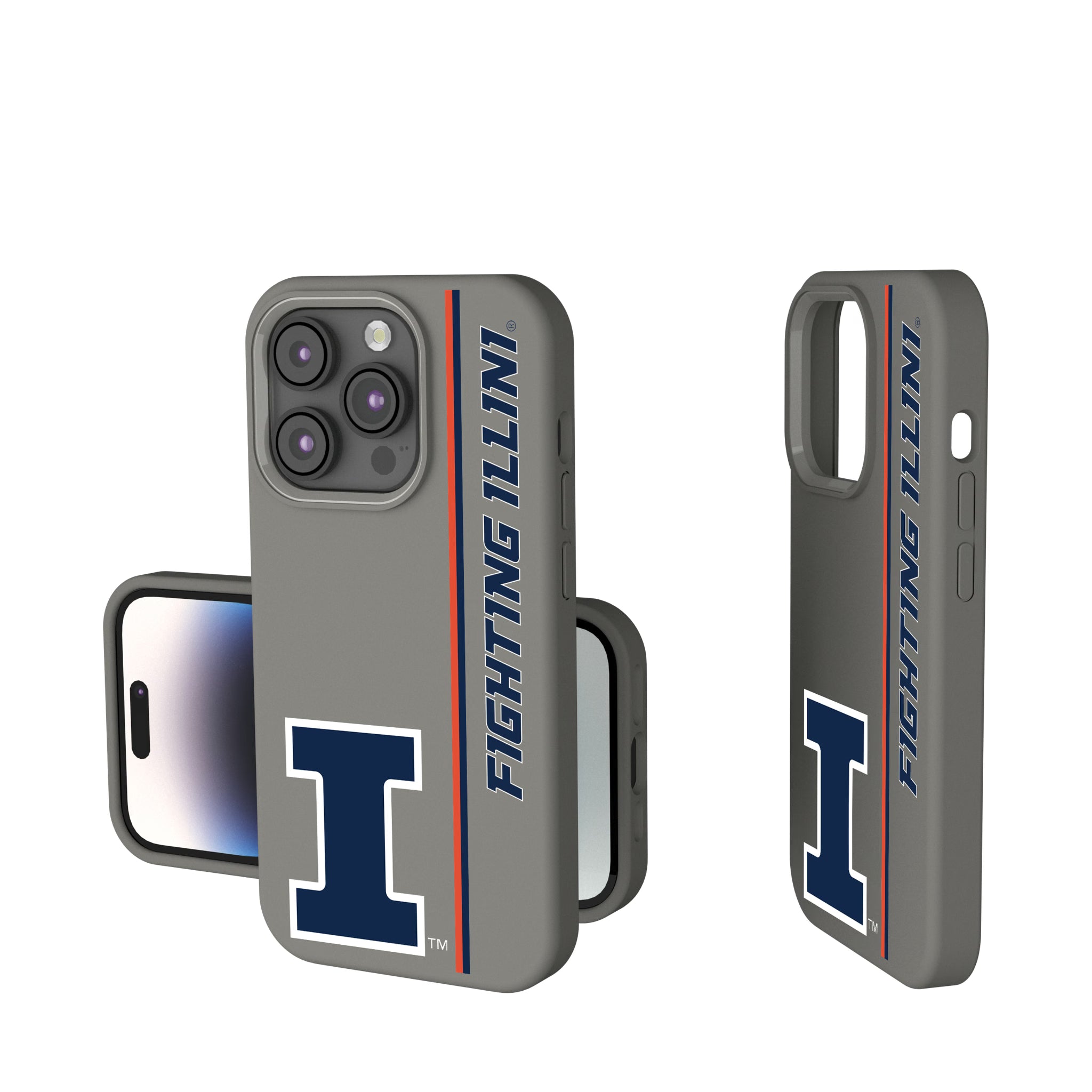 University of Illinois Fighting Illini Sidebar iPhone Soft Touch Phone Case for Apple iPhone