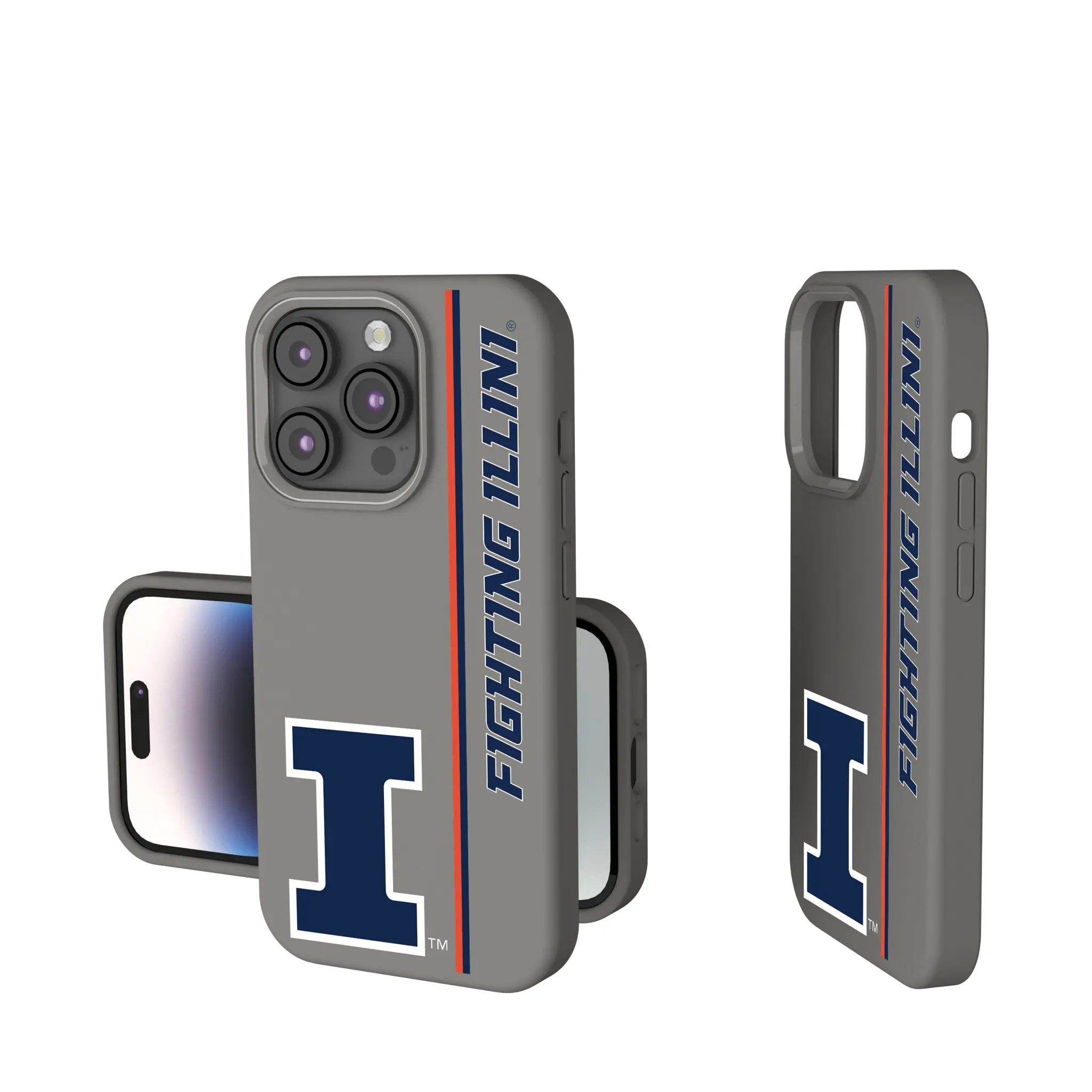 University of Illinois Fighting Illini Sidebar iPhone Soft Touch Phone Case for Apple iPhone