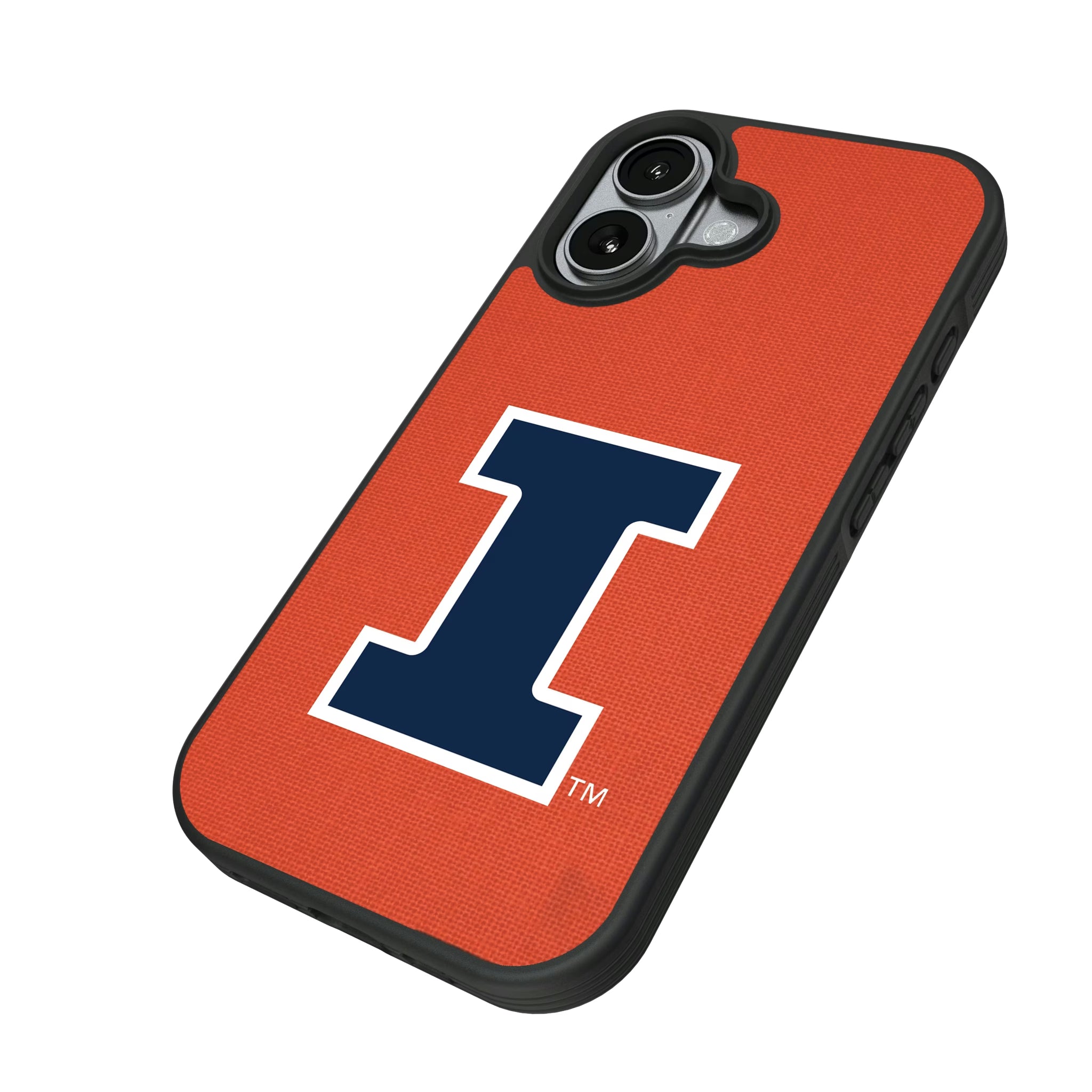 University of Illinois Fighting Illini Solid iPhone Bump Phone Case for Apple iPhone - Isometric View#Device_iPhone 17
