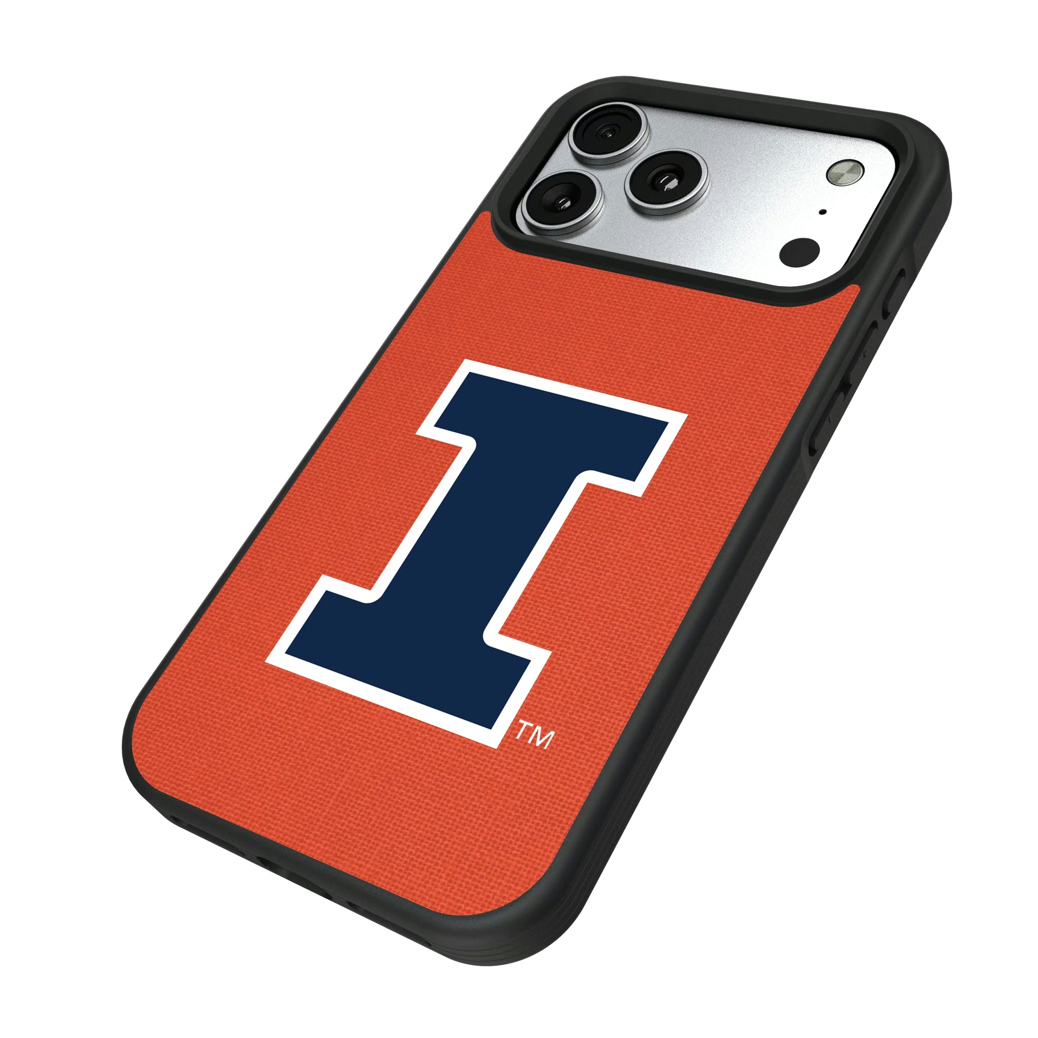University of Illinois Fighting Illini Solid iPhone Bump Phone Case for Apple iPhone - Isometric View#Device_iPhone 17 Pro Max