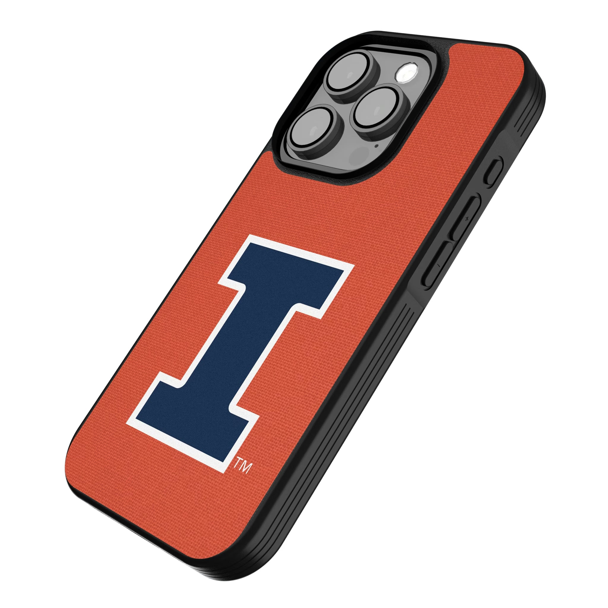 University of Illinois Fighting Illini Solid iPhone Bump Phone Case for Apple iPhone - Isometric View