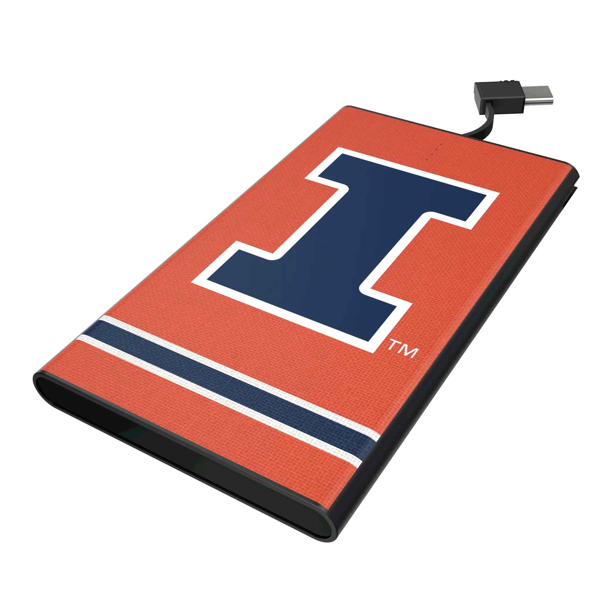 University of Illinois Fighting Illini Stripe 5000mAh Flat Power Bank