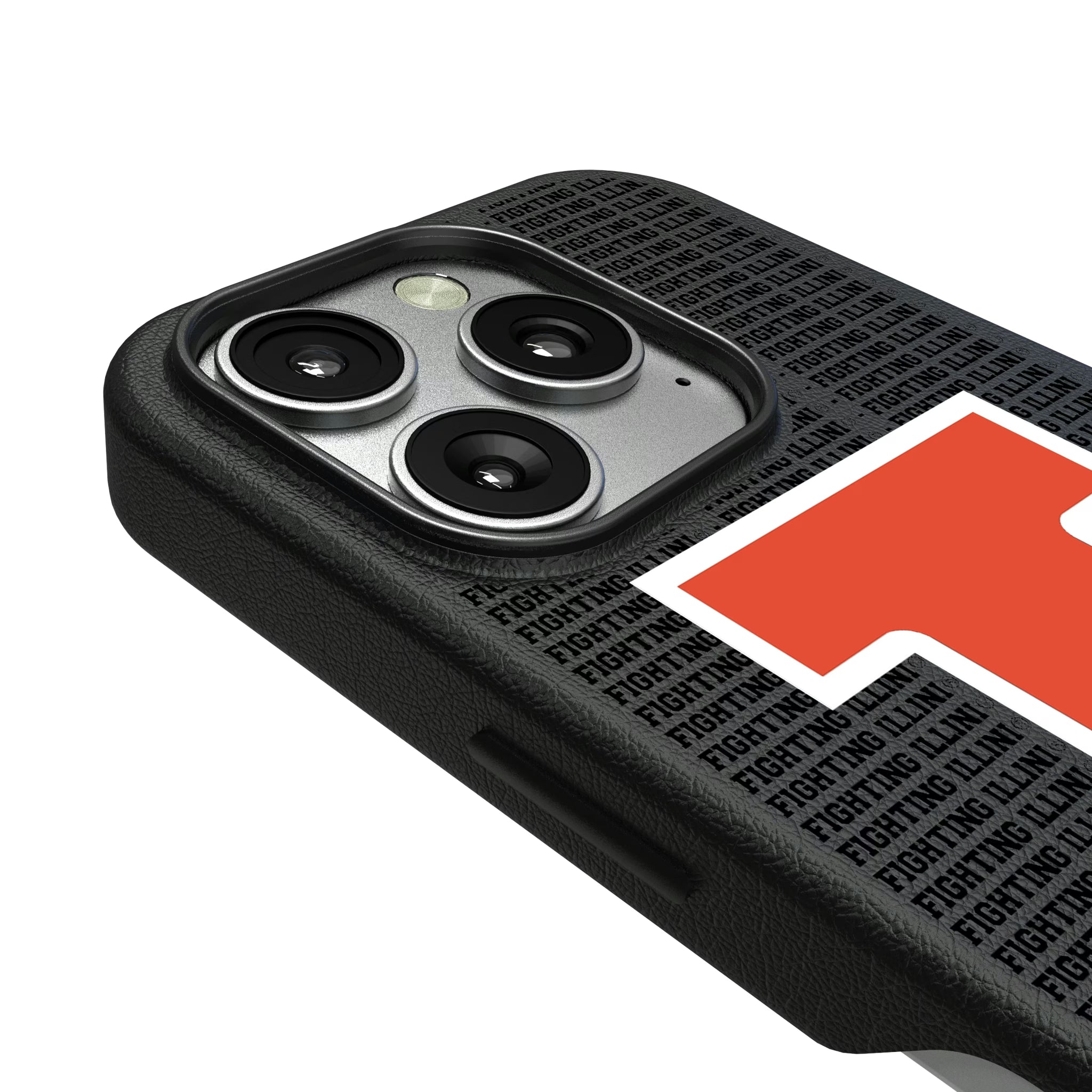University of Illinois Fighting Illini Text Backdrop iPhone MagSafe Compatible Phone Case for Apple iPhone - Detail