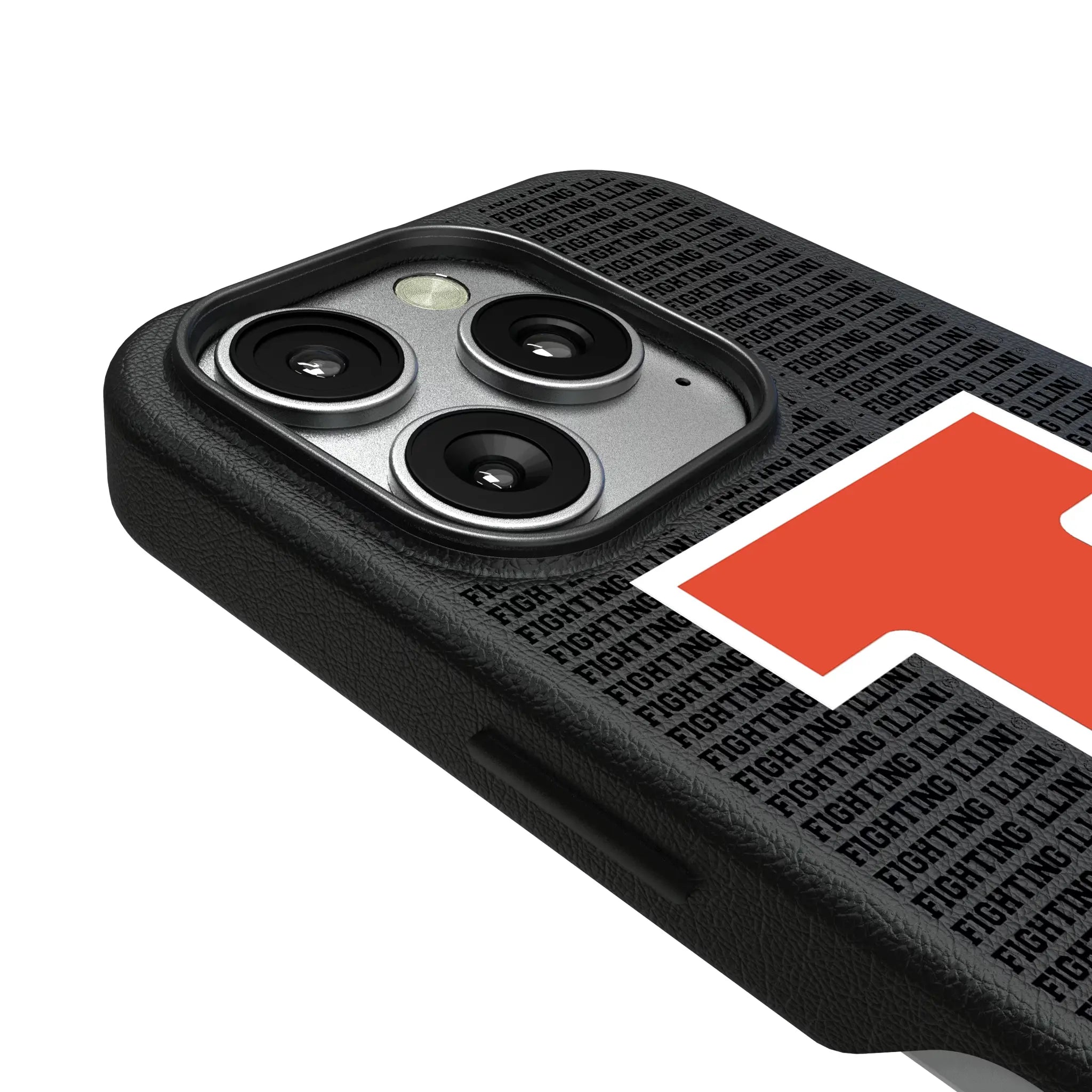 University of Illinois Fighting Illini Text Backdrop iPhone MagSafe Compatible Phone Case for Apple iPhone - Detail
