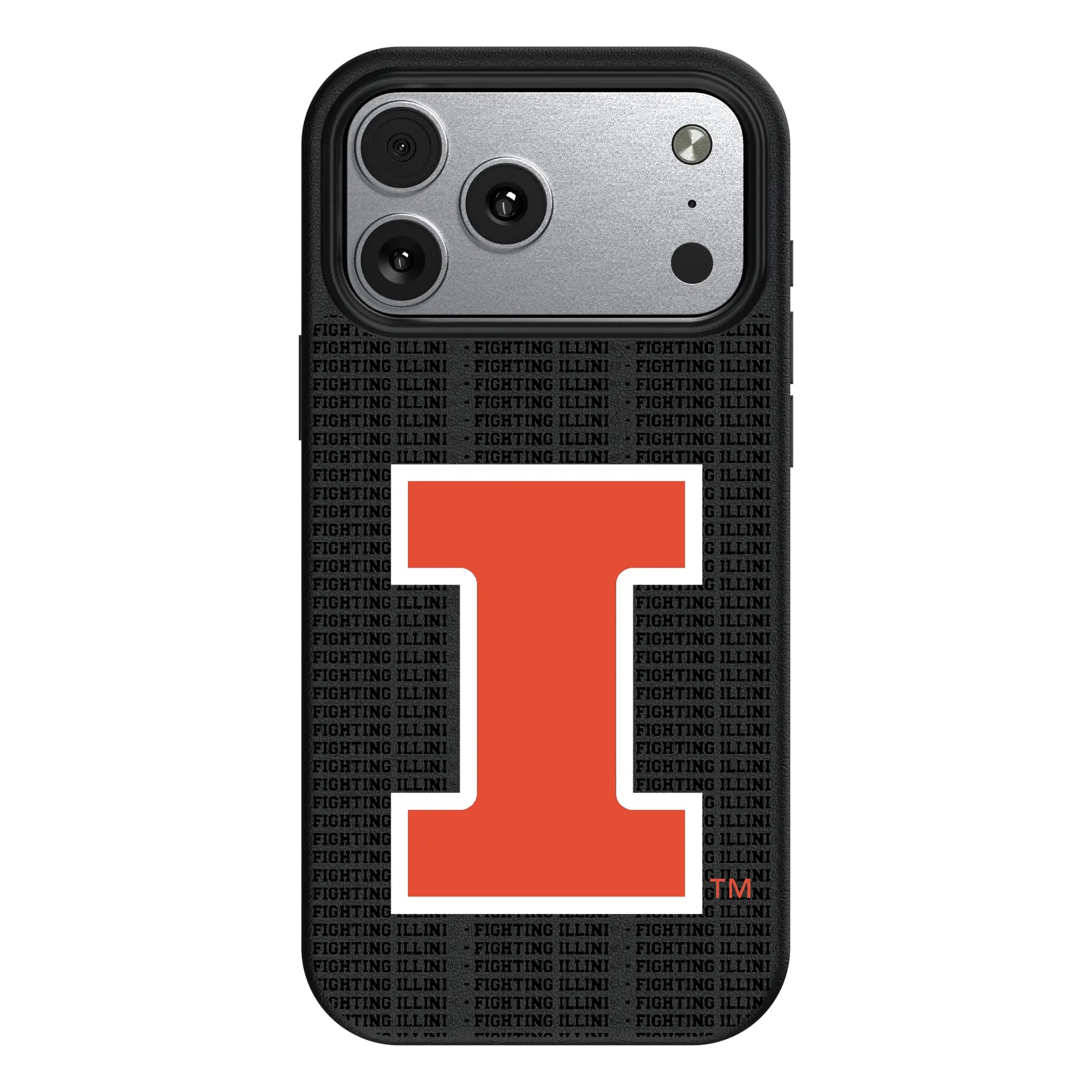 University of Illinois Fighting Illini Text Backdrop iPhone MagSafe Compatible Phone Case for Apple iPhone#Device_iPhone 17 Pro Max