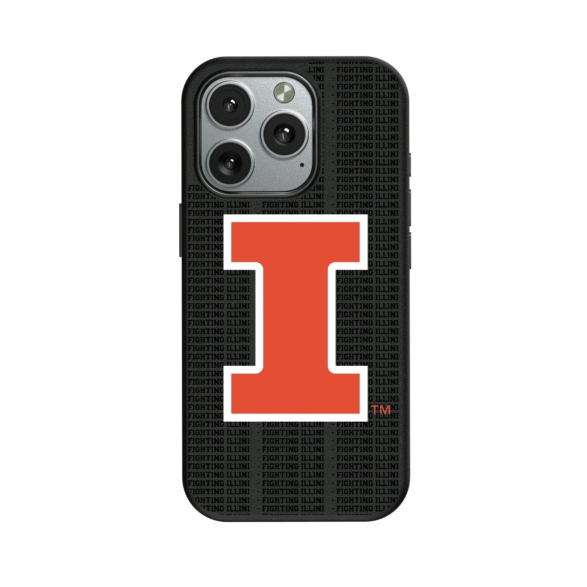 University of Illinois Fighting Illini Text Backdrop iPhone MagSafe Compatible Phone Case for Apple iPhone