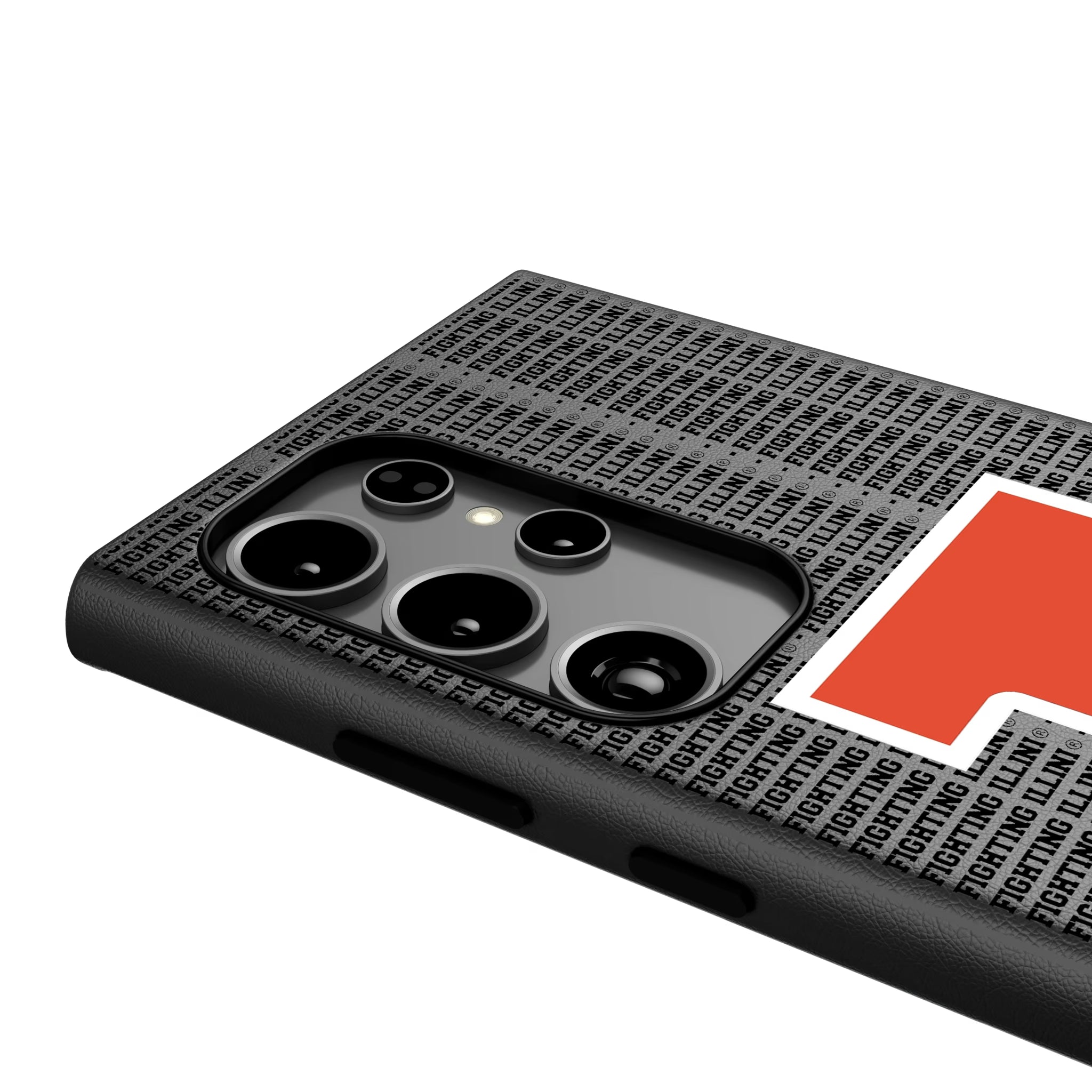 University of Illinois Fighting Illini Text Backdrop Galaxy MagSafe Compatible Phone Case for Samsung Galaxy - Detail