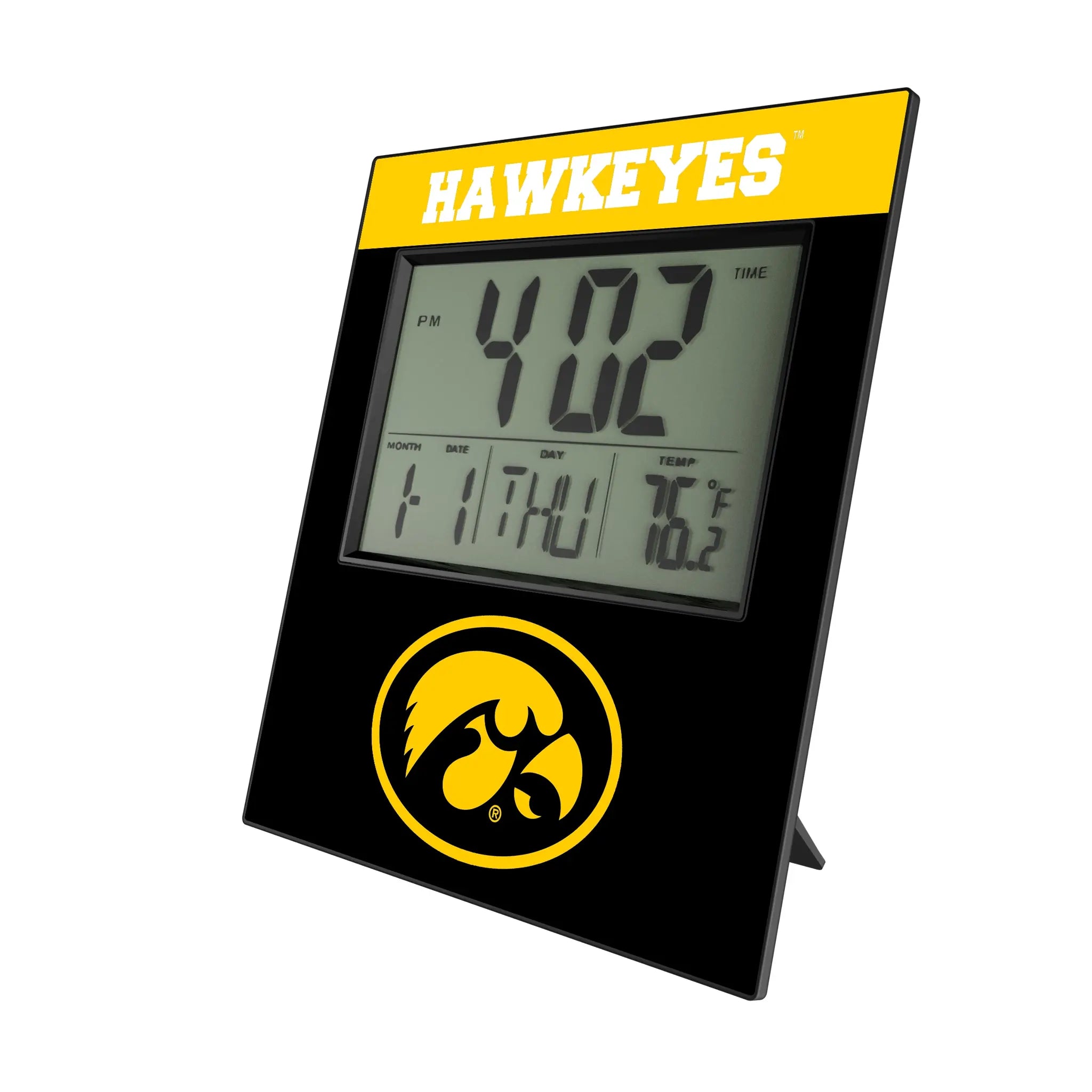 University of Iowa Hawkeyes Color Block Wall Clock