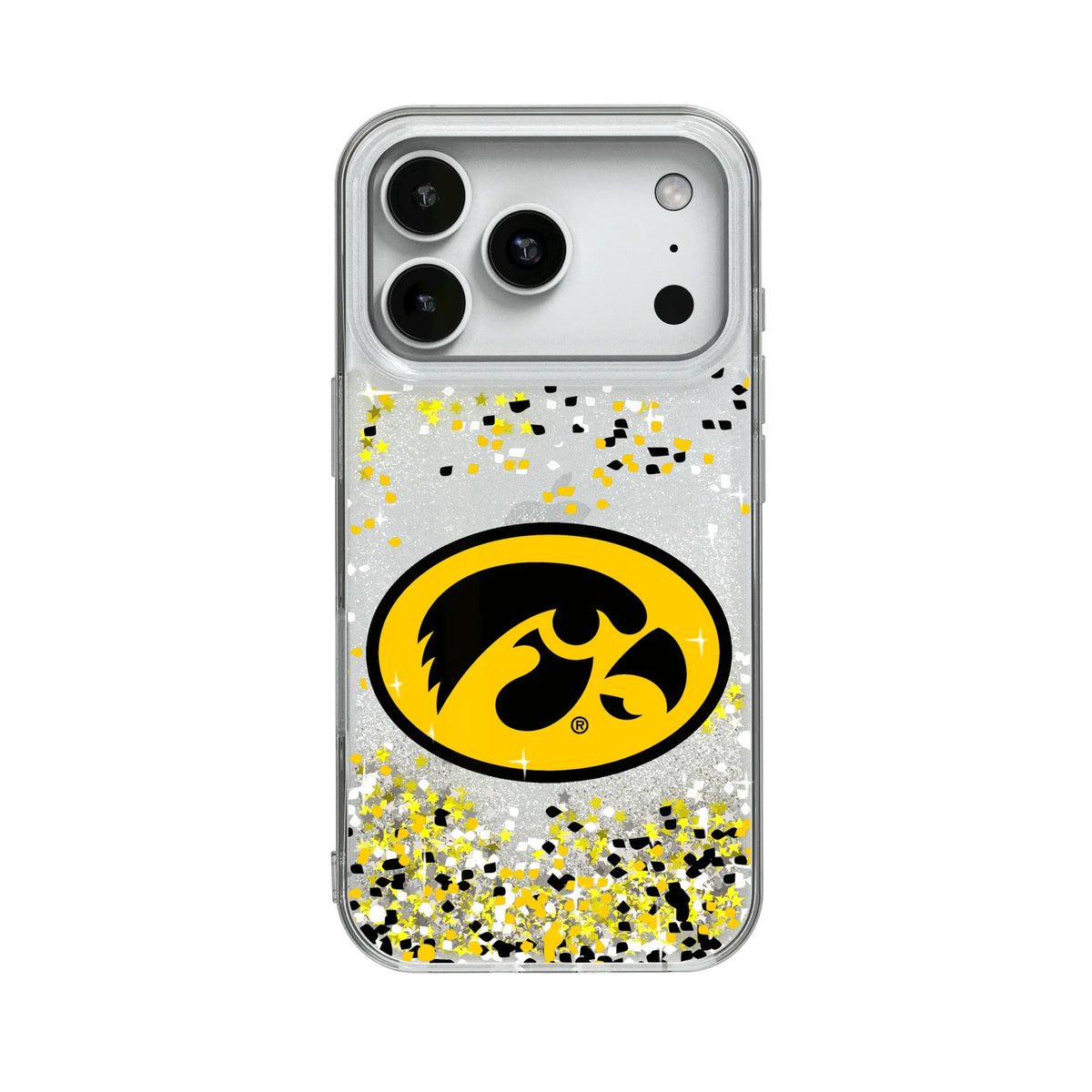 University of Iowa Hawkeyes Confetti Glitter Phone Case for Apple iPhone