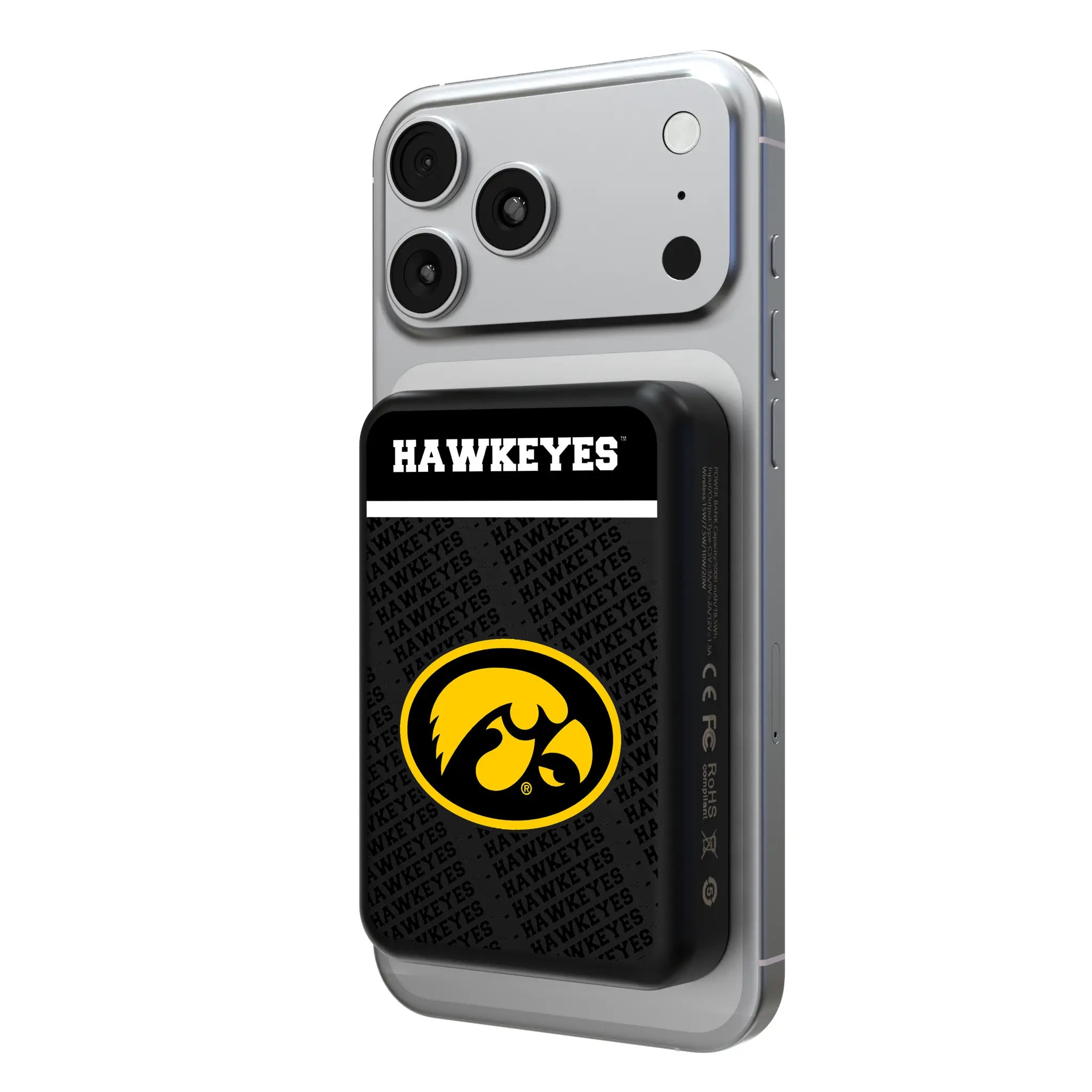 University of Iowa Hawkeyes Endzone Plus Wireless Mag Power Bank