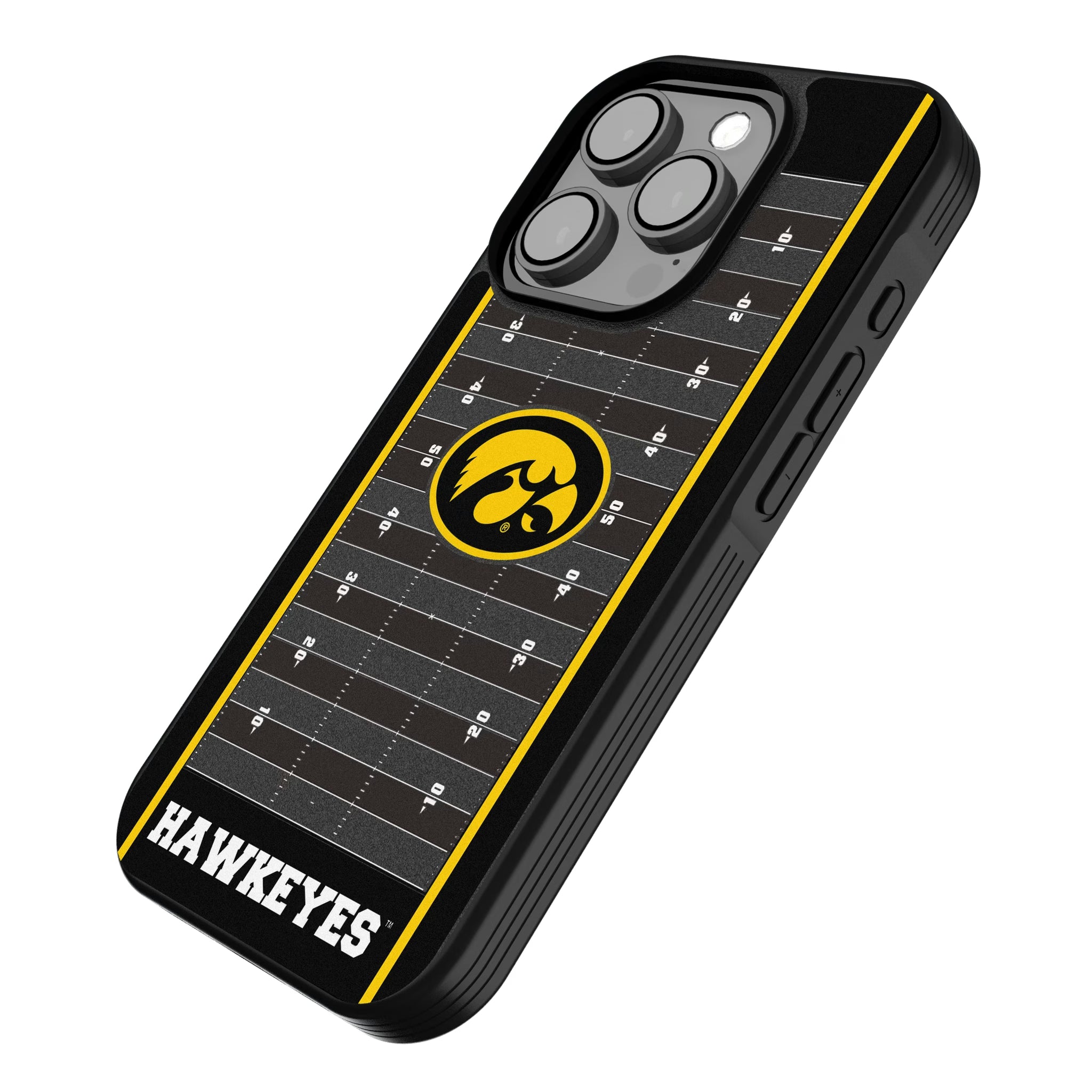 University of Iowa Hawkeyes Field iPhone Bump Phone Case for Apple iPhone - Isometric View