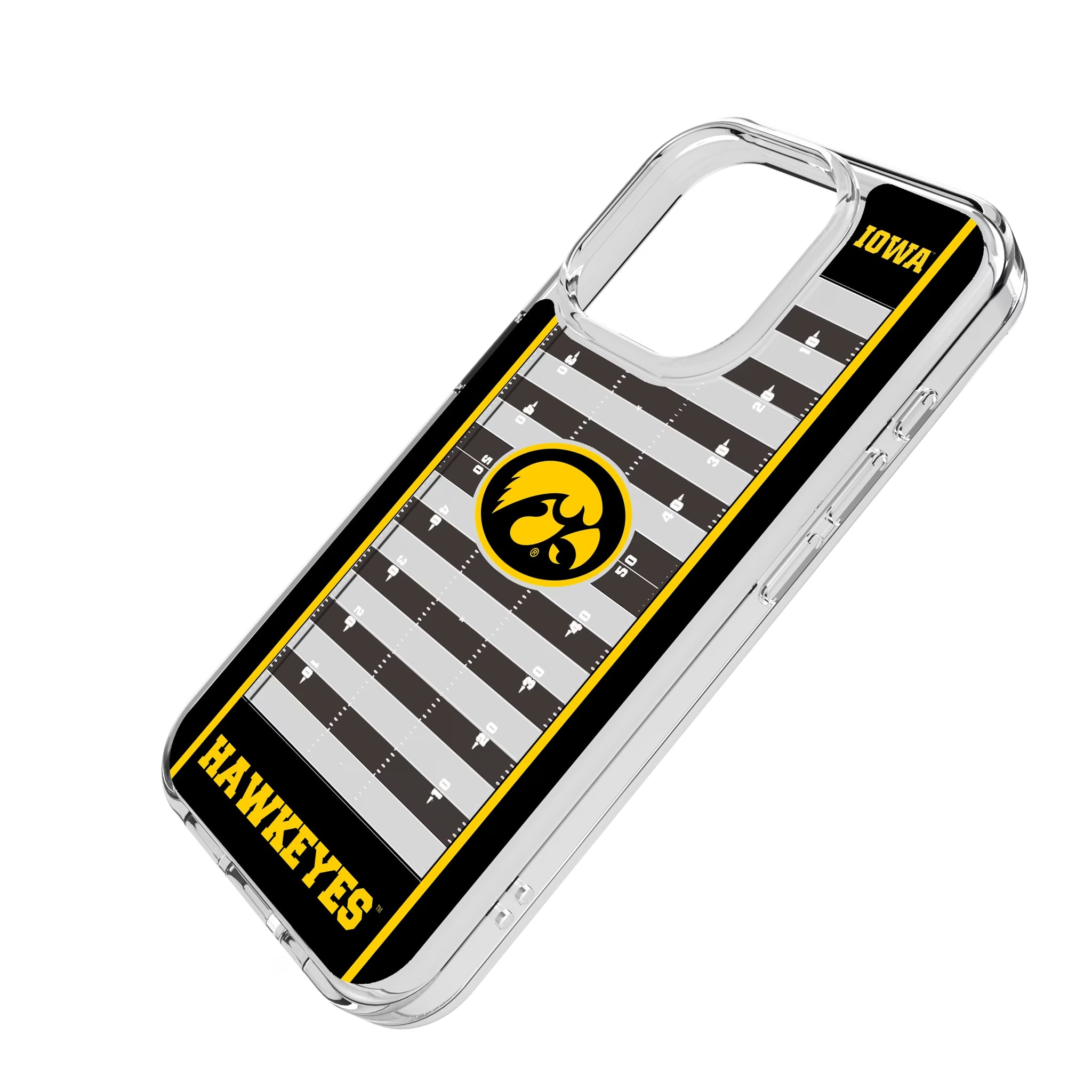 University of Iowa Hawkeyes Field iPhone Clear Phone Case for Apple iPhone - Isometric View