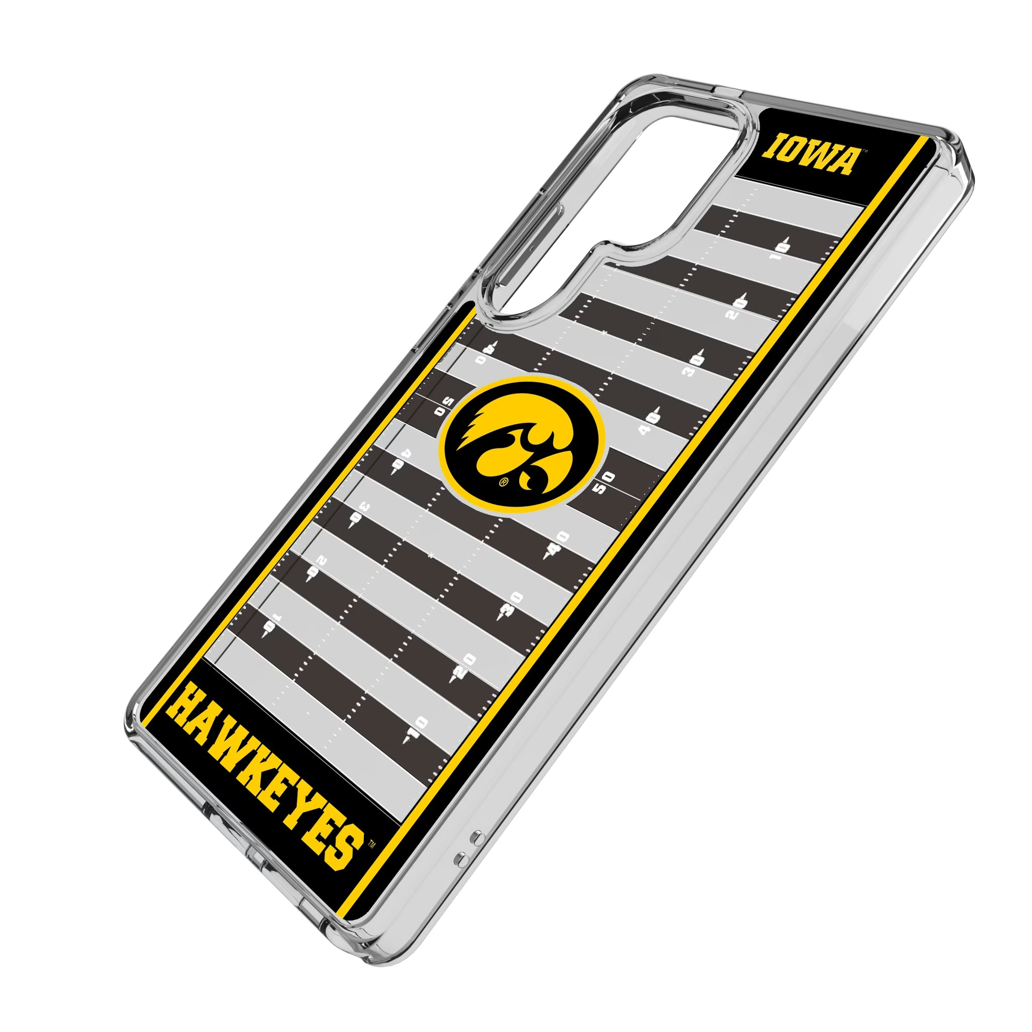 University of Iowa Hawkeyes Field Galaxy Clear Phone Case for Samsung Galaxy - Isometric View