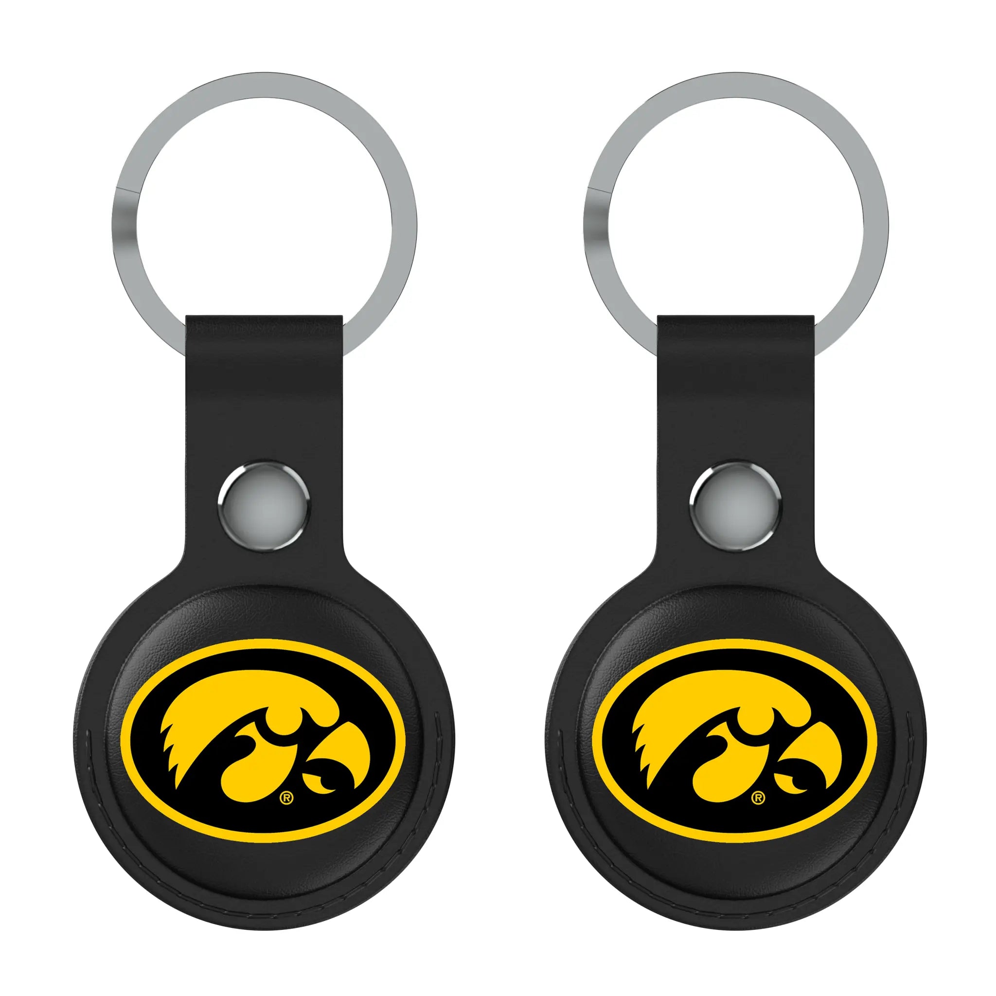 University of Iowa Hawkeyes Insignia AirTag Black Airtag Holder 2-Pack