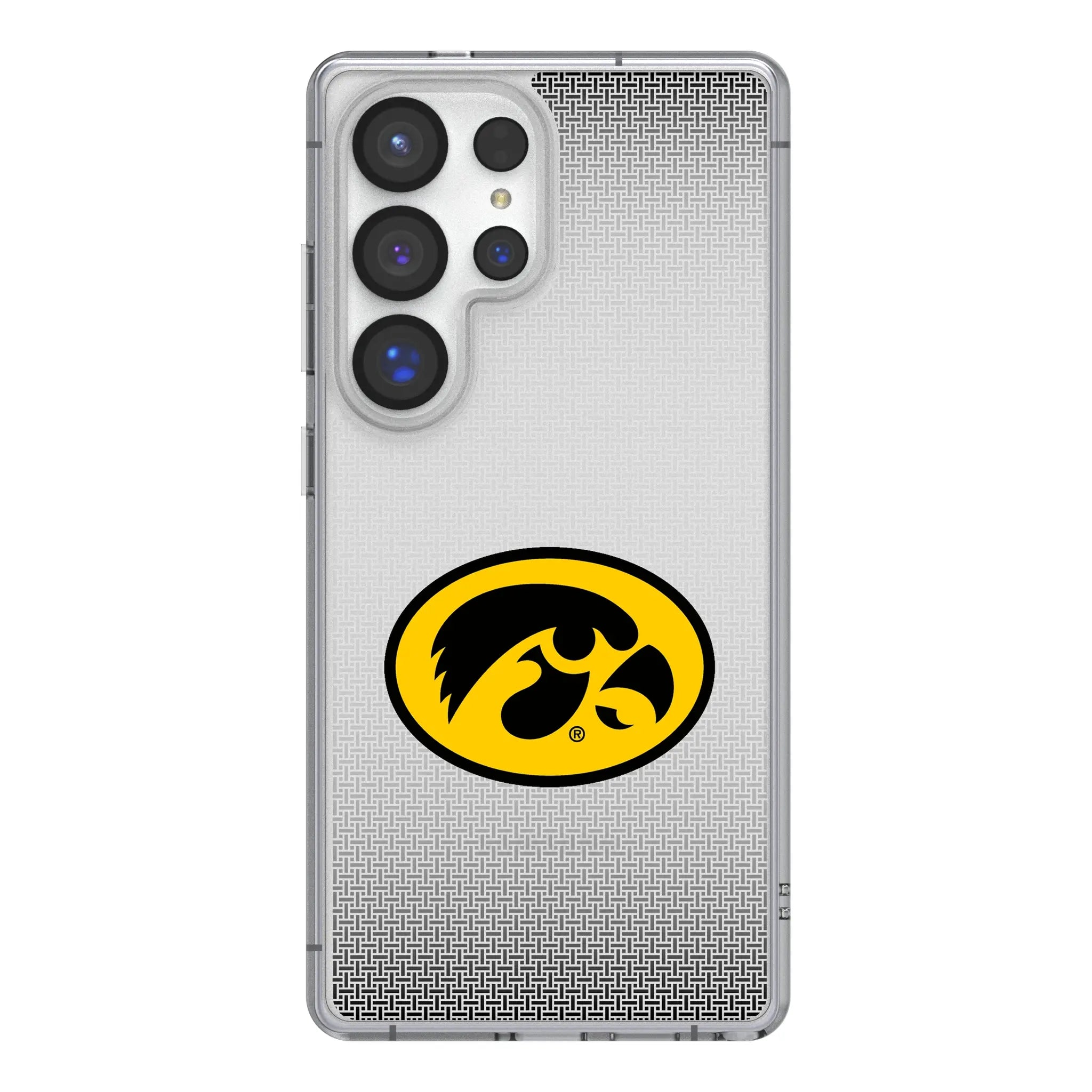 University of Iowa Hawkeyes Linen Galaxy Clear Phone Case for Samsung Galaxy#Device_Galaxy S25 Ultra