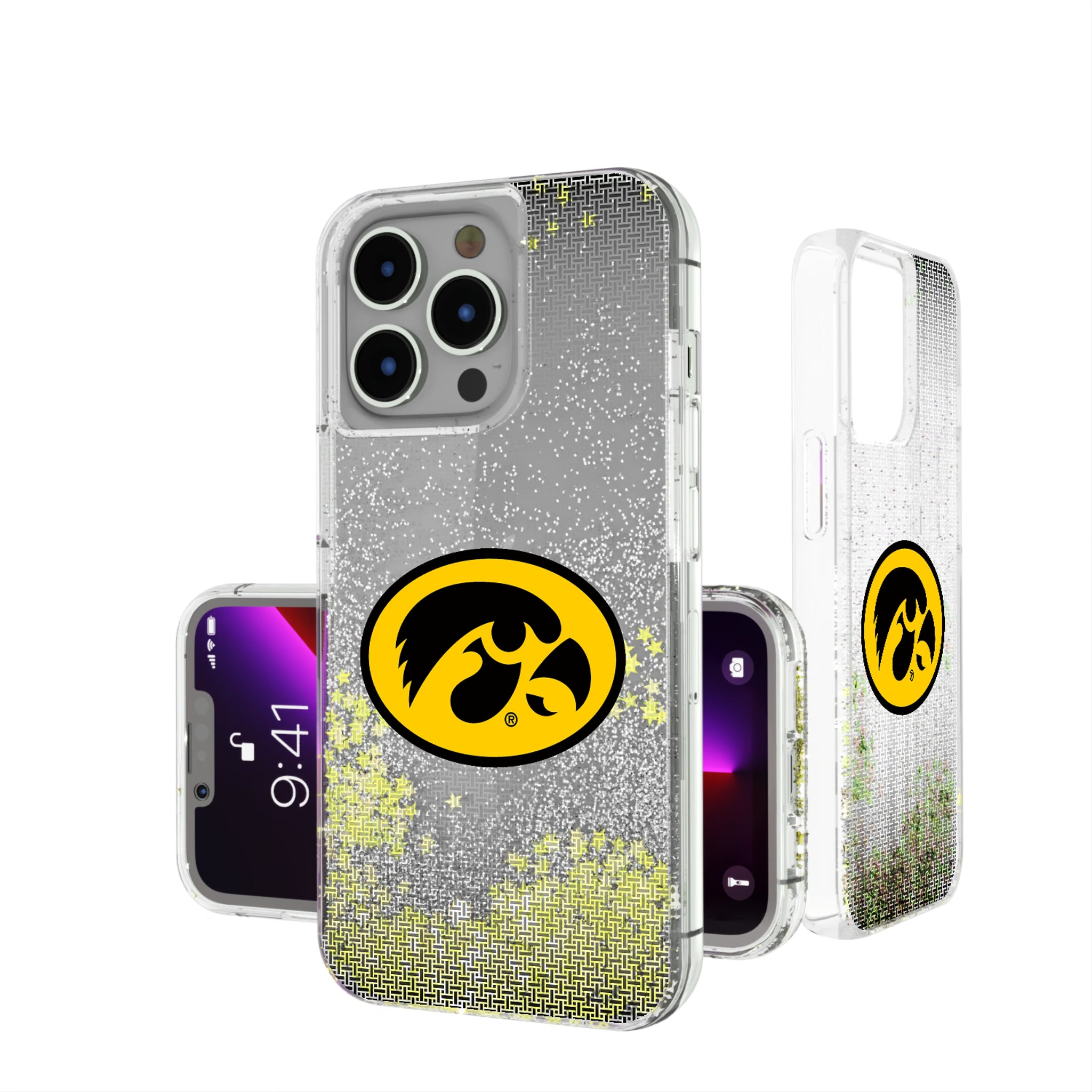 University of Iowa Hawkeyes Linen iPhone Glitter Phone Case for Apple iPhone