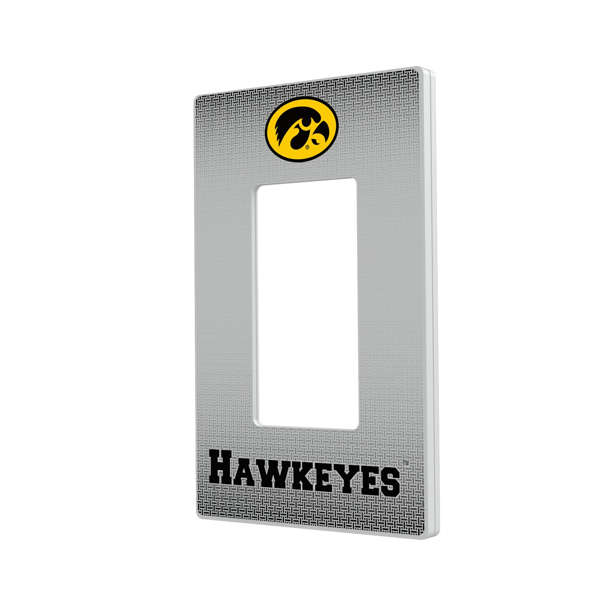 University of Iowa Hawkeyes Linen Hidden-Screw Light Switch Plate#Style_Single Rocker