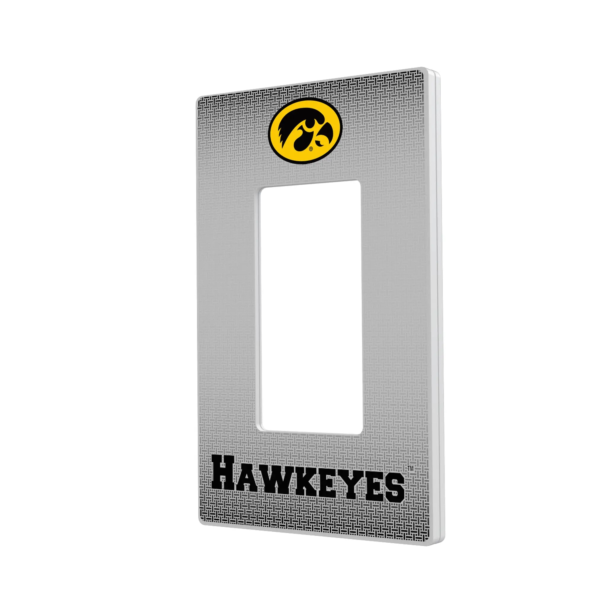 University of Iowa Hawkeyes Linen Hidden-Screw Light Switch Plate#Style_Single Rocker