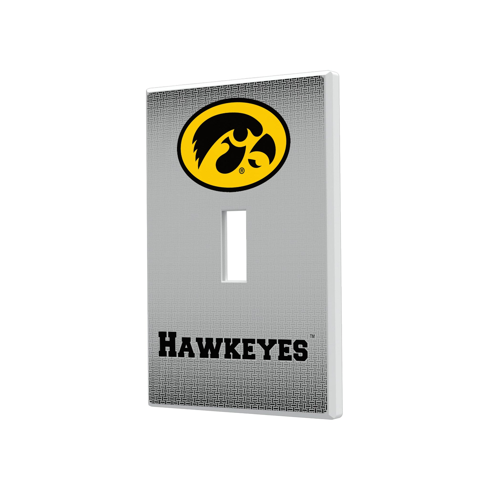 University of Iowa Hawkeyes Linen Hidden-Screw Light Switch Plate#Style_Single Toggle