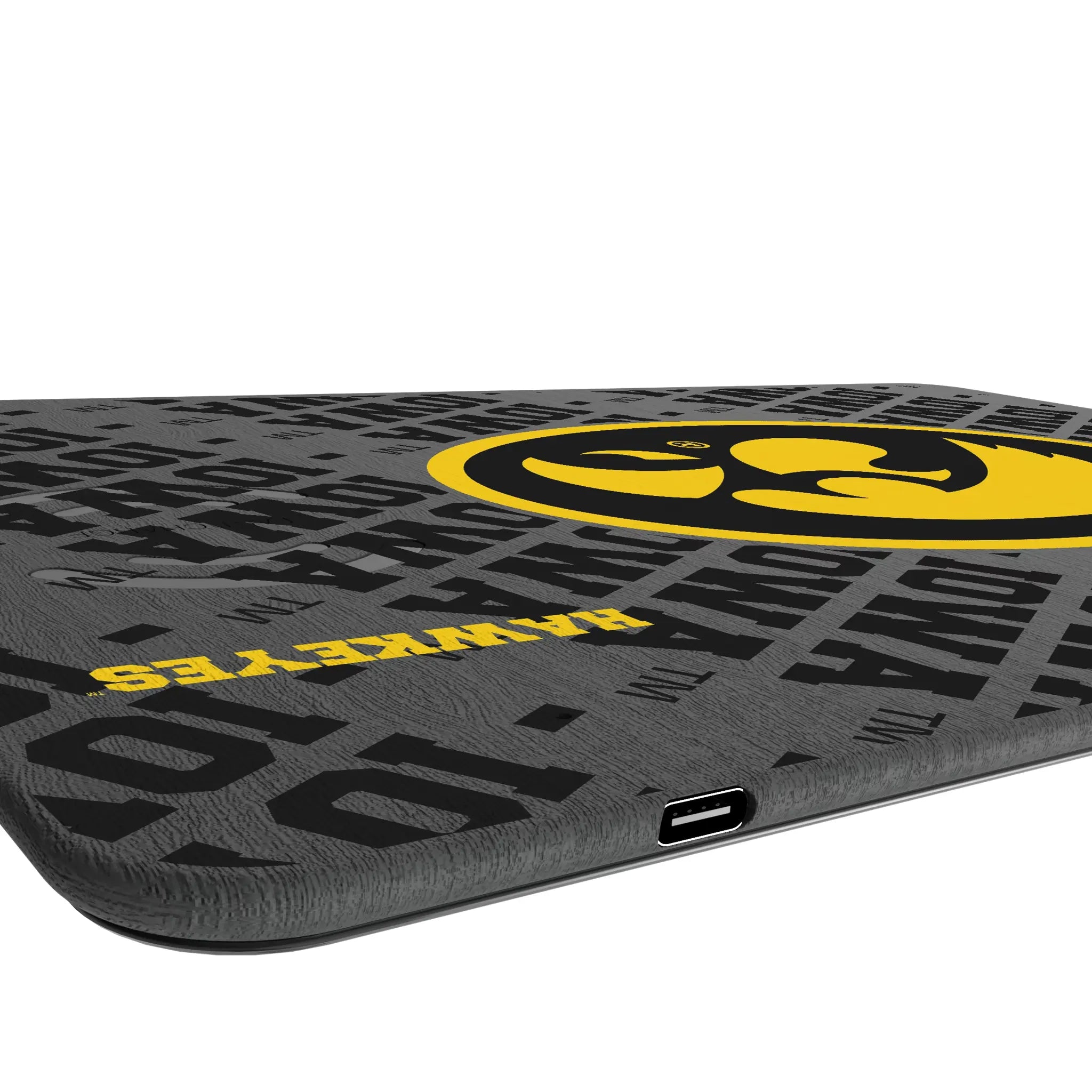 University of Iowa Hawkeyes Monocolor Tilt 15-Watt Wireless Charger and Mouse Pad