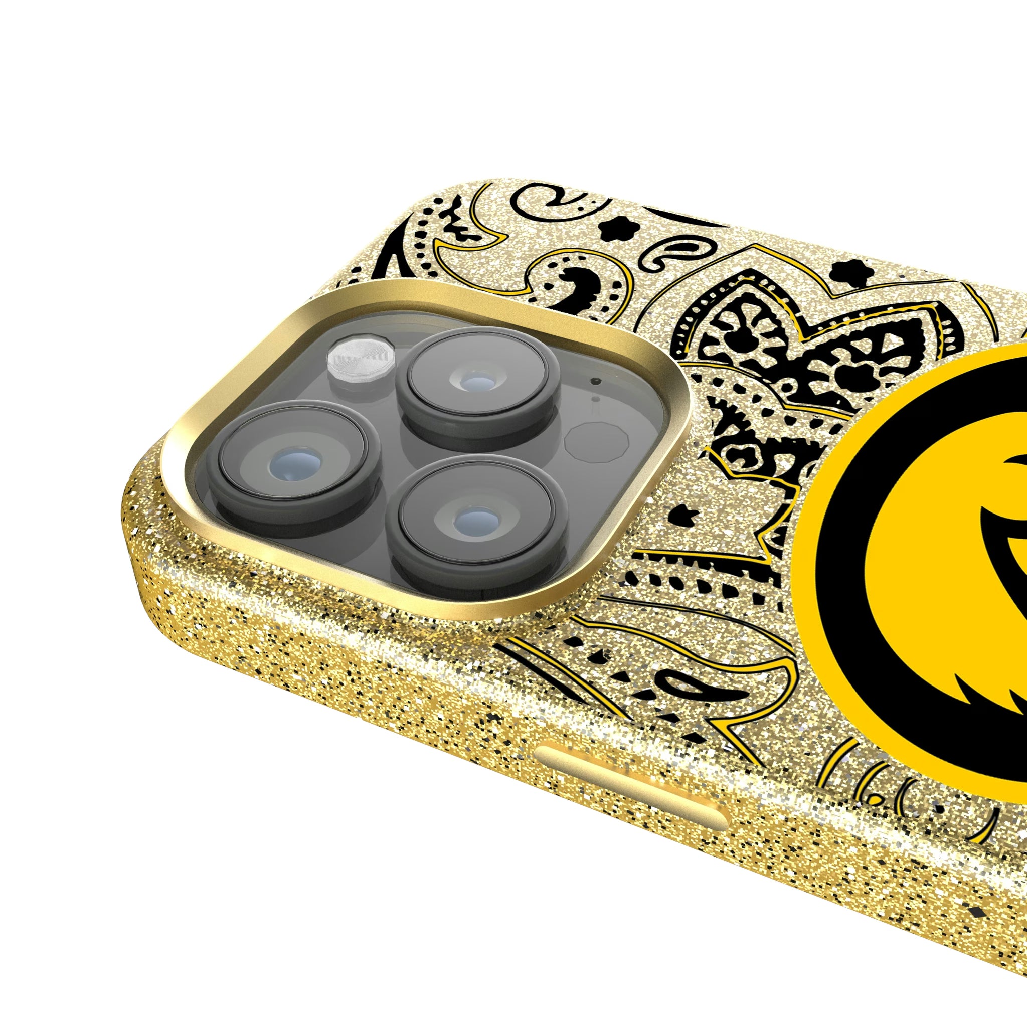 University of Iowa Hawkeyes Paisley iPhone Bling Phone Case for Apple iPhone - Detail