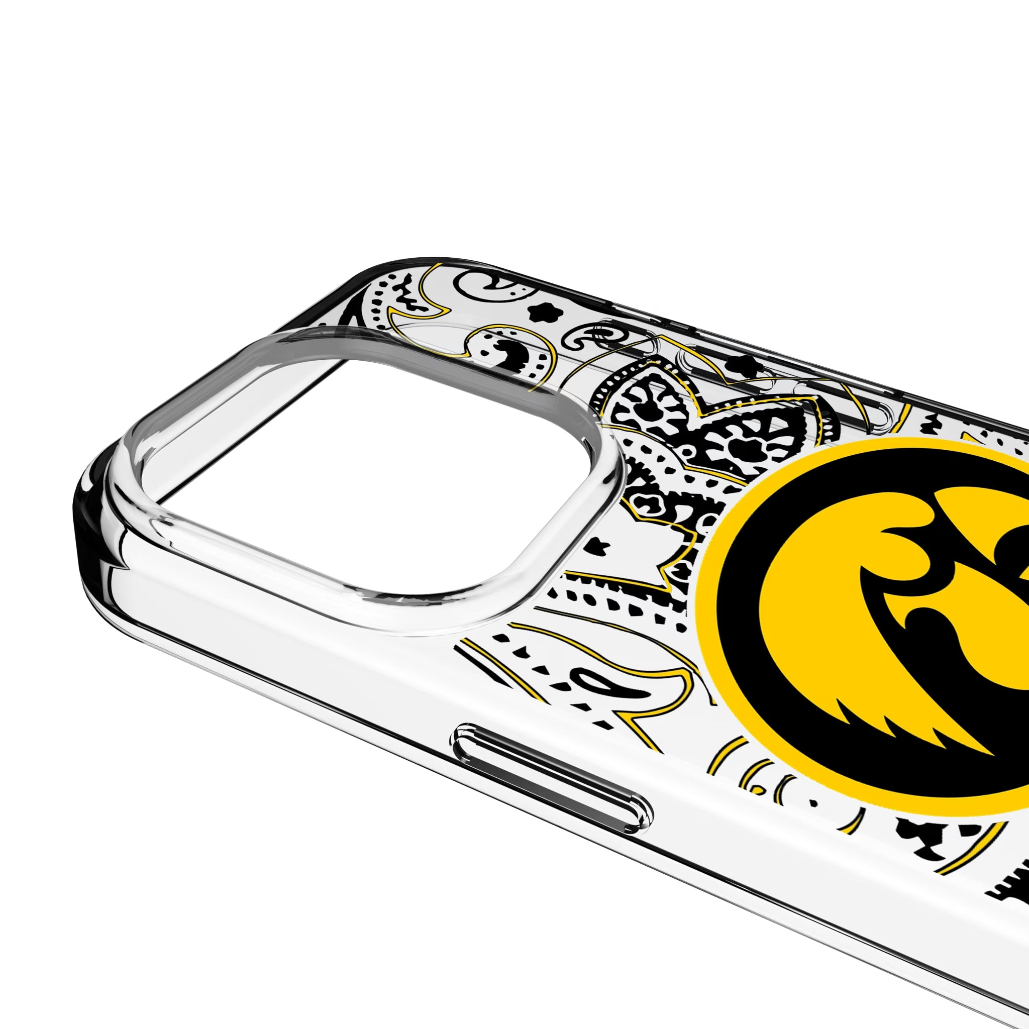 University of Iowa Hawkeyes Paisley iPhone Clear Phone Case for Apple iPhone - Detail