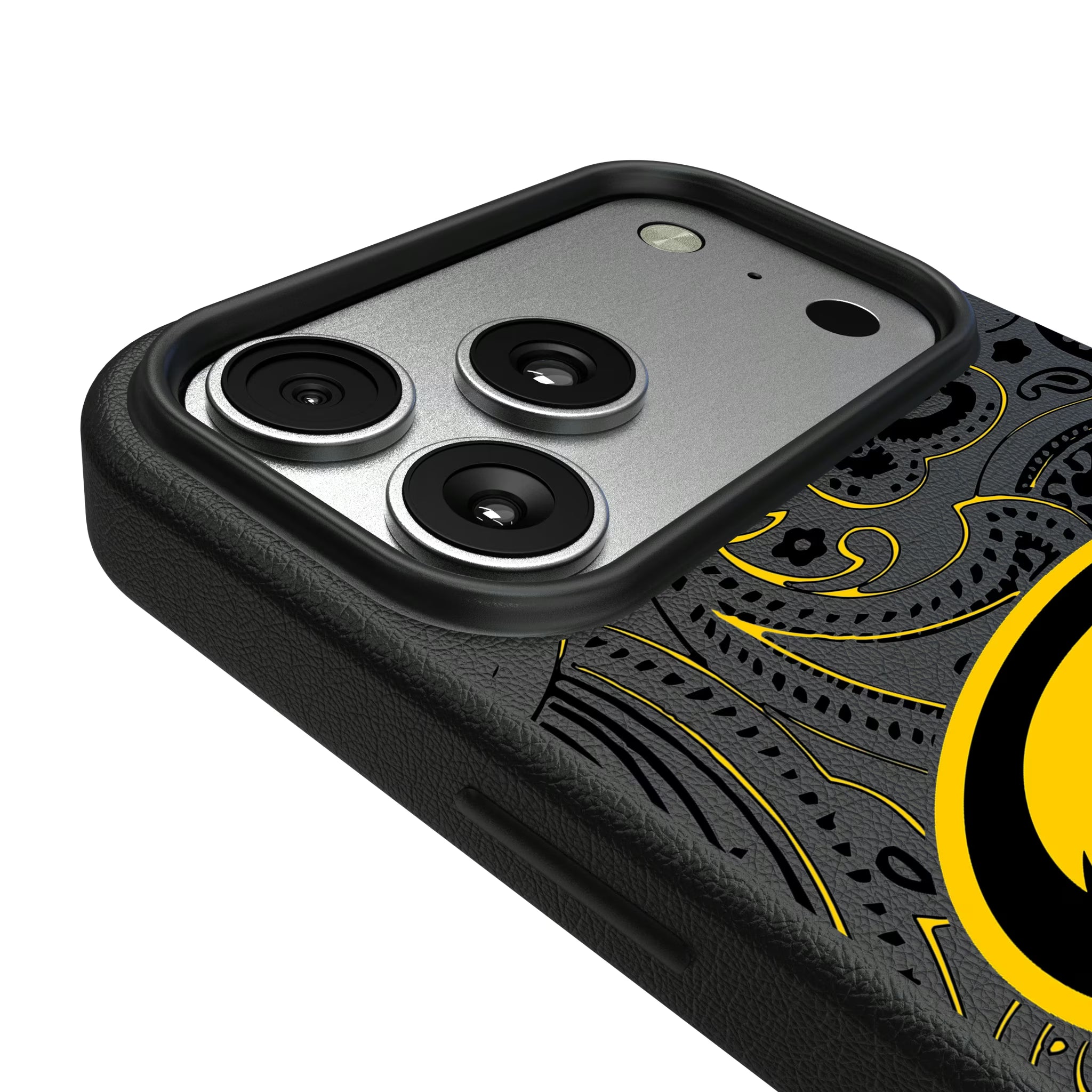 University of Iowa Hawkeyes Paisley iPhone MagSafe Compatible Phone Case for Apple iPhone - Detail#Device_iPhone 17 Pro Max