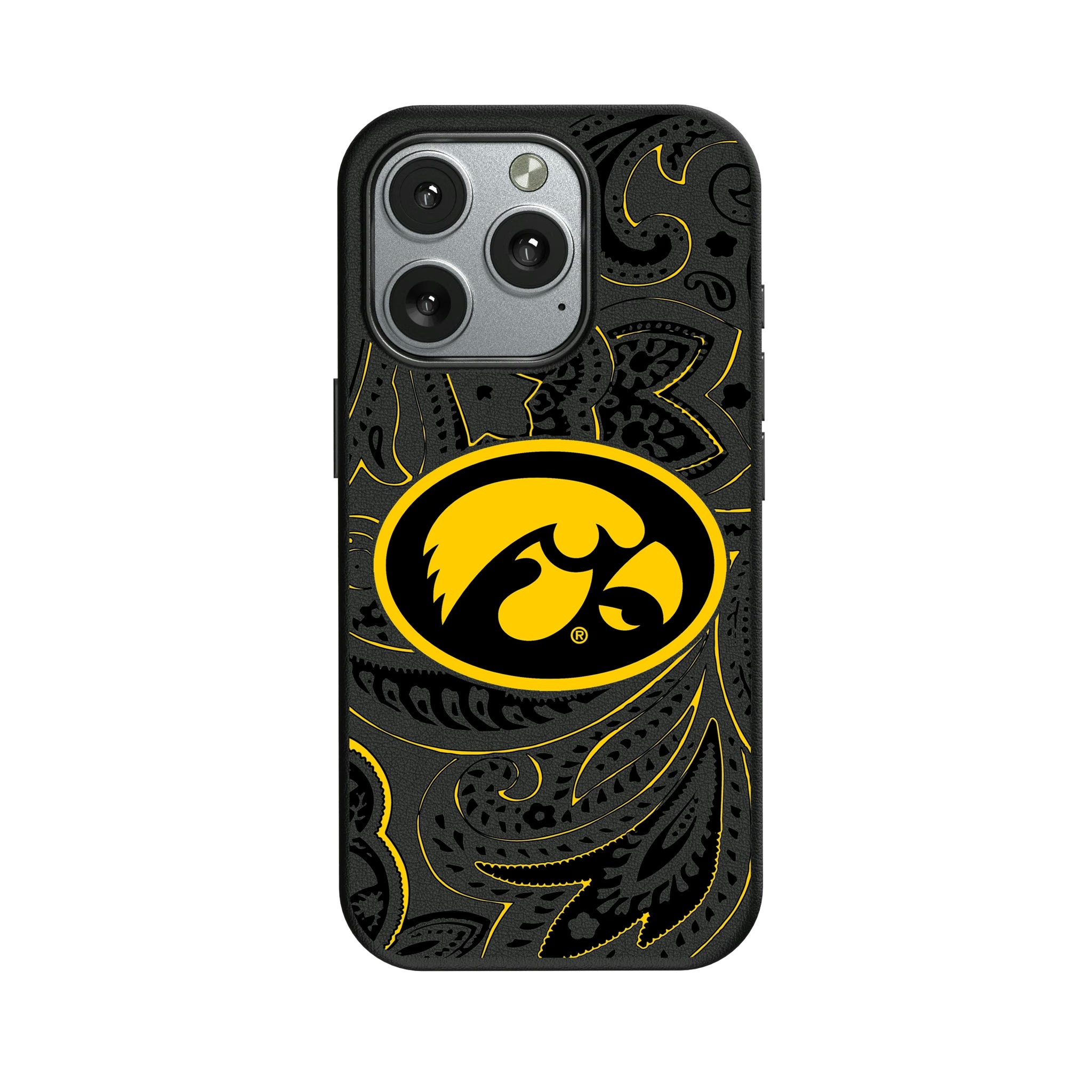University of Iowa Hawkeyes Paisley iPhone MagSafe Compatible Phone Case for Apple iPhone