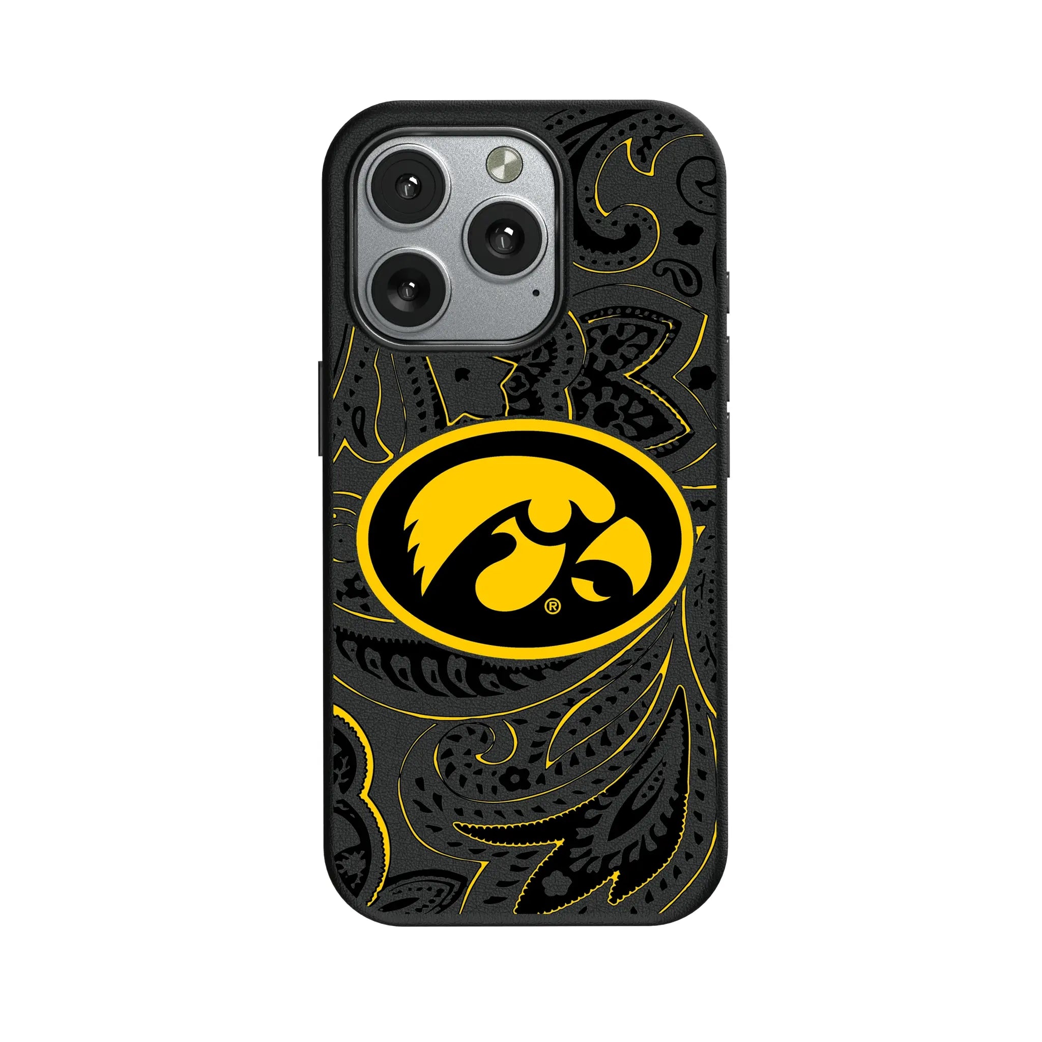 University of Iowa Hawkeyes Paisley iPhone MagSafe Compatible Phone Case for Apple iPhone