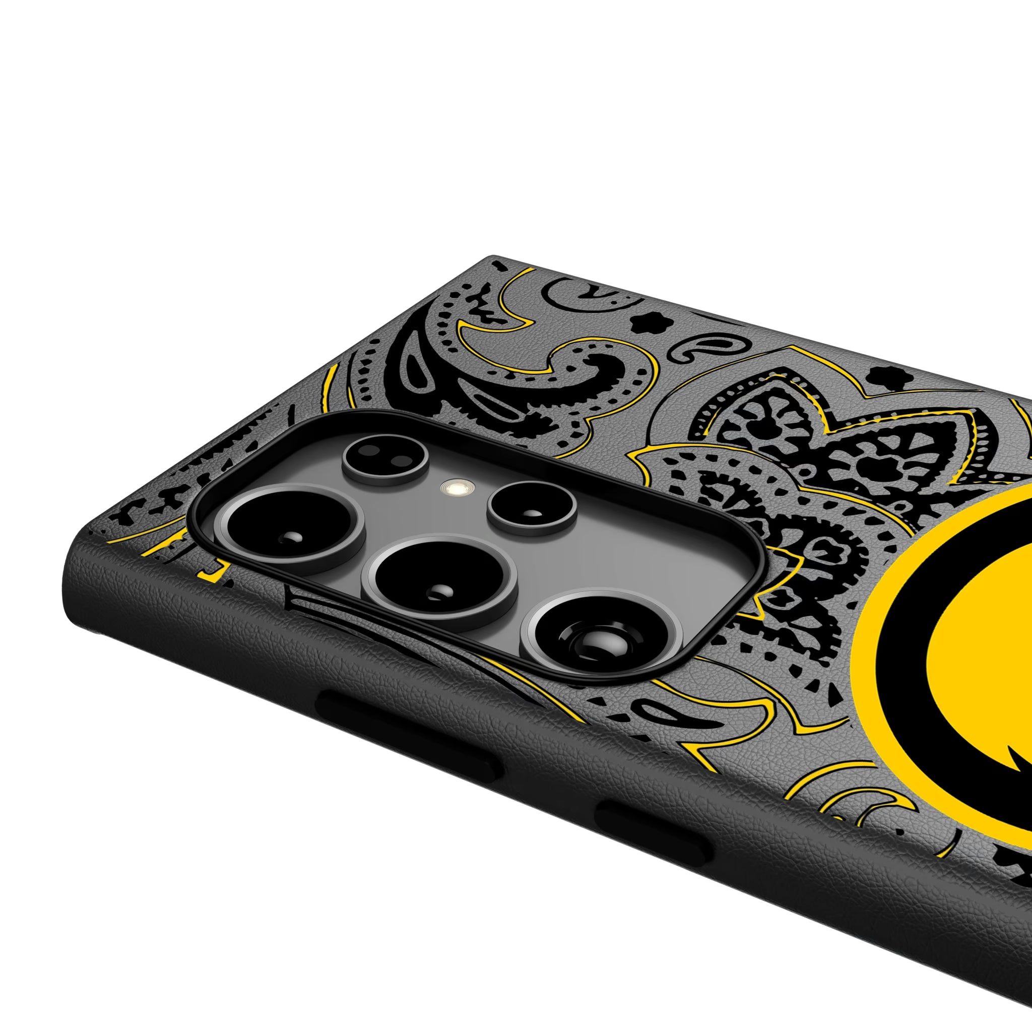 University of Iowa Hawkeyes Paisley Galaxy MagSafe Compatible Phone Case for Samsung Galaxy - Detail