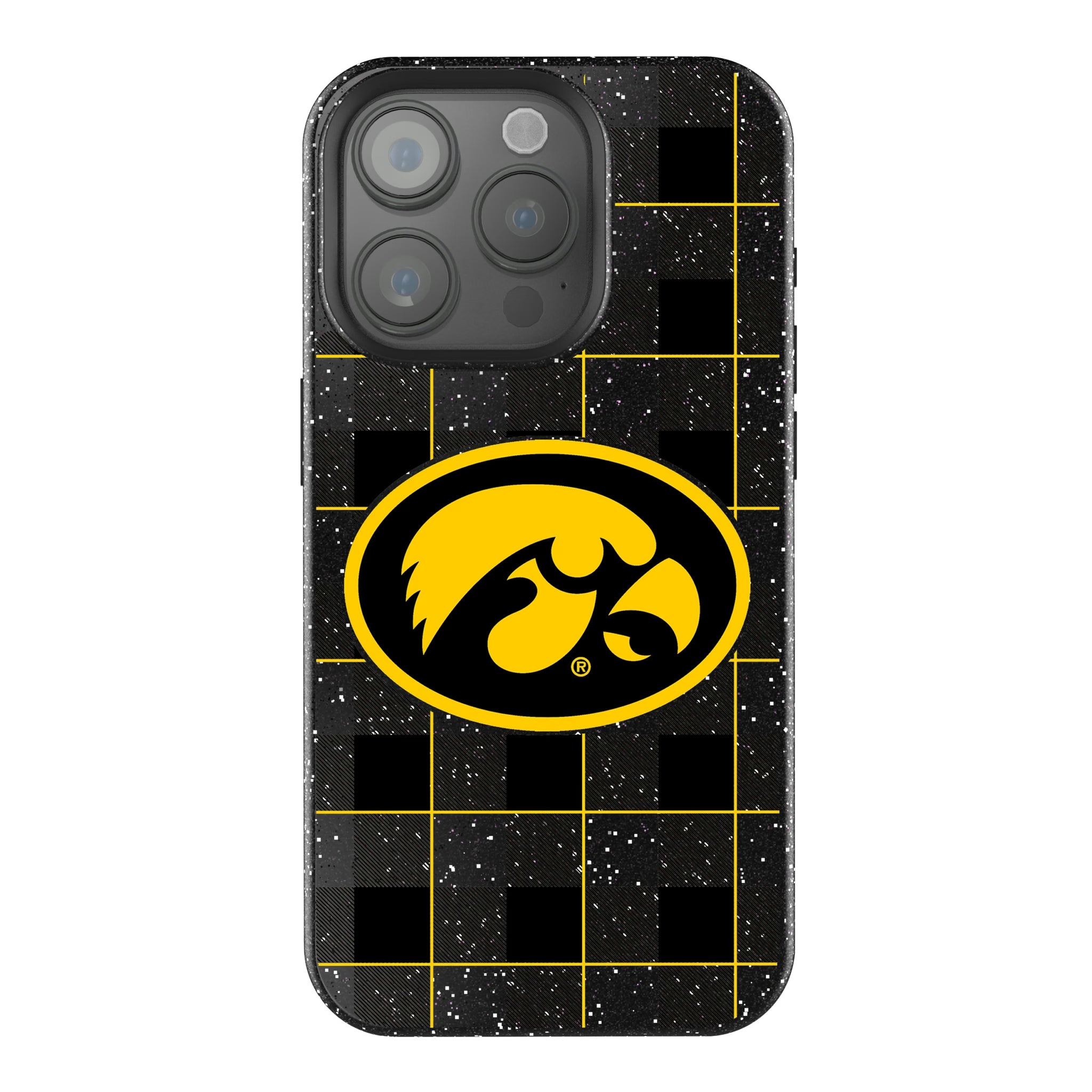 University of Iowa Hawkeyes Plaid iPhone Bling Phone Case for Apple iPhone