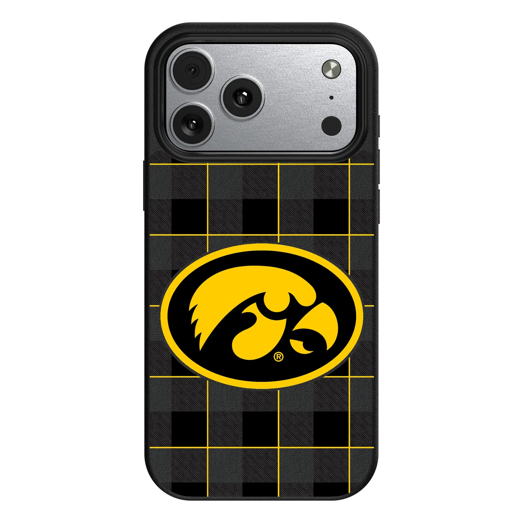 University of Iowa Hawkeyes Plaid iPhone MagSafe Compatible Phone Case for Apple iPhone#Device_iPhone 17 Pro Max