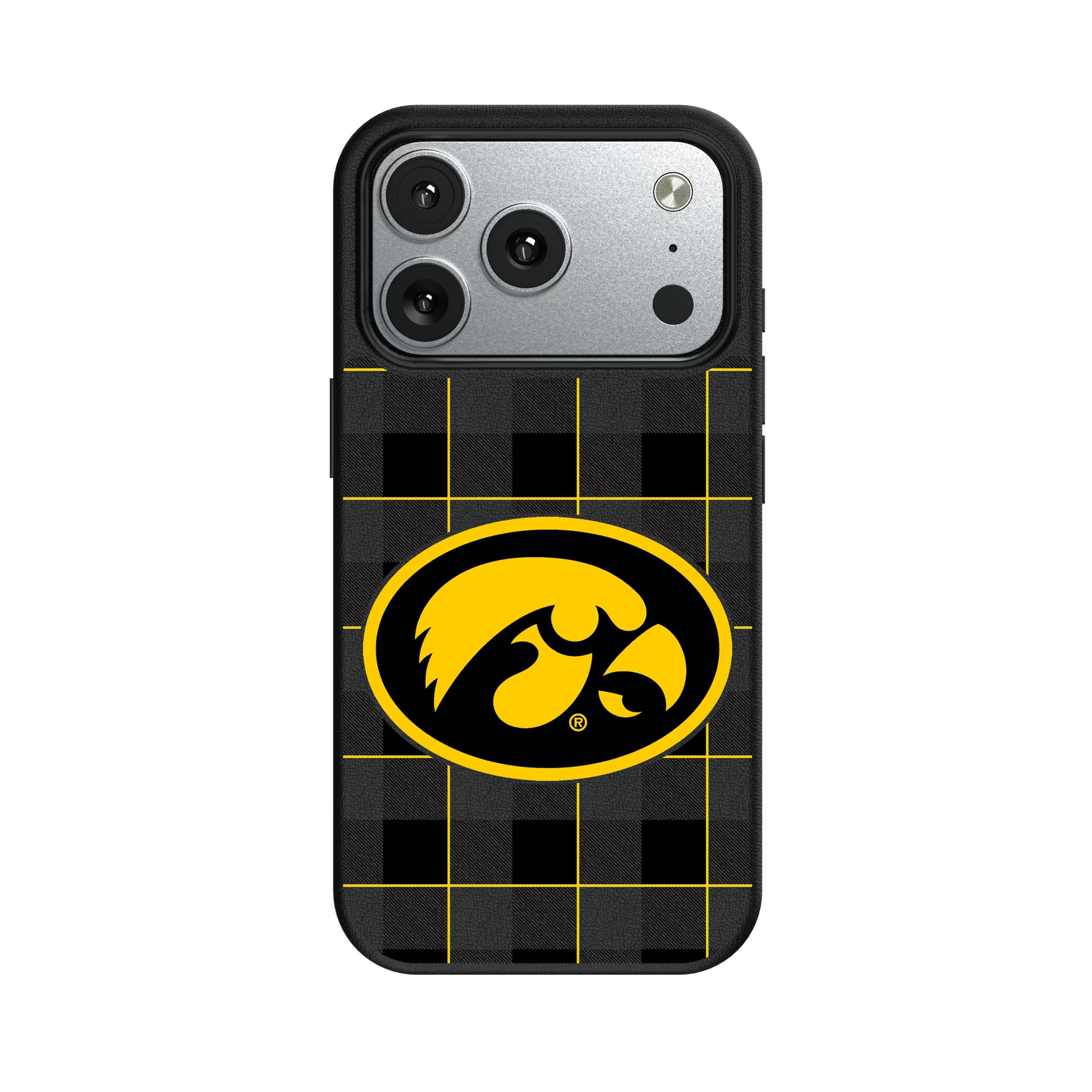University of Iowa Hawkeyes Plaid iPhone MagSafe Compatible Phone Case for Apple iPhone#Device_iPhone 17 Pro