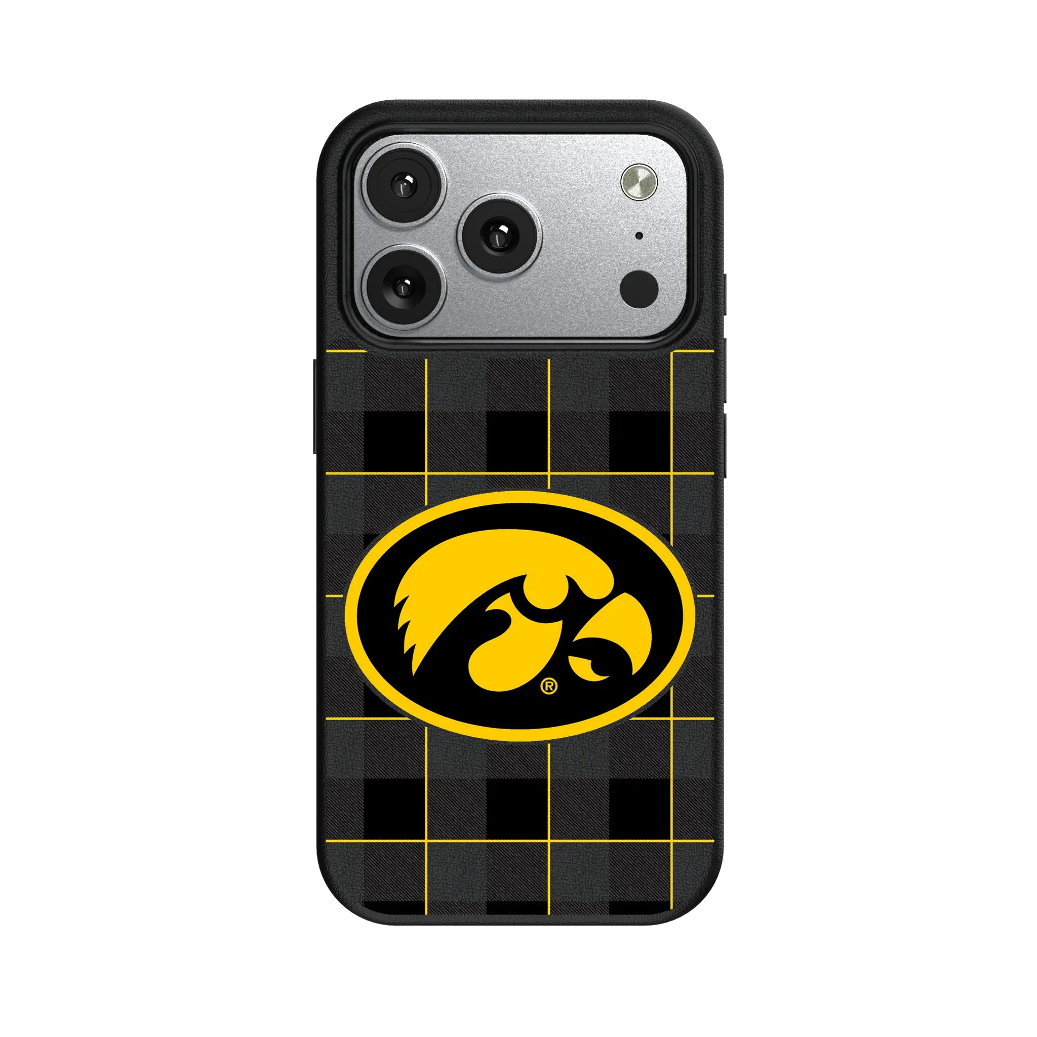 University of Iowa Hawkeyes Plaid iPhone MagSafe Compatible Phone Case for Apple iPhone#Device_iPhone 17 Pro