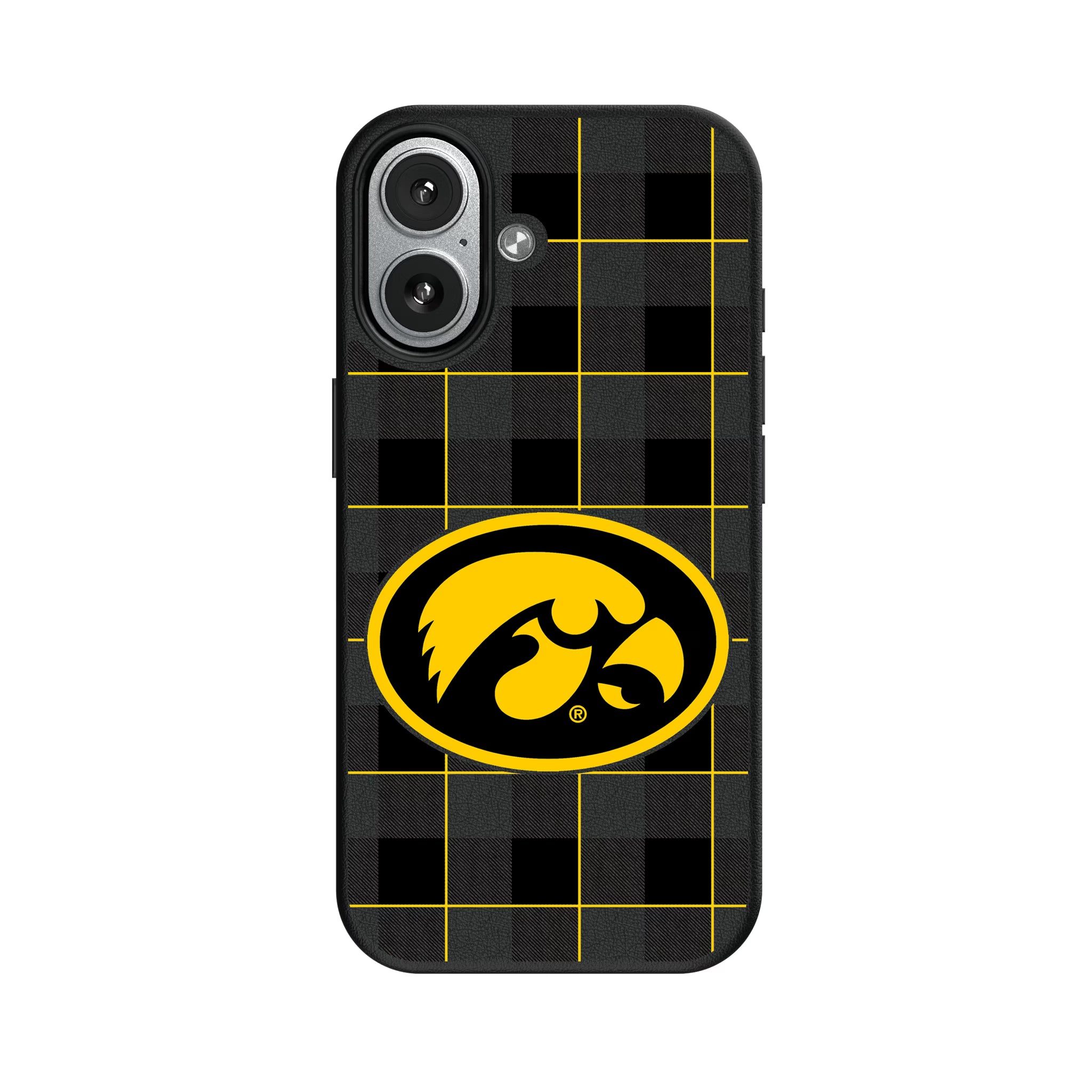 University of Iowa Hawkeyes Plaid iPhone MagSafe Compatible Phone Case for Apple iPhone#Device_iPhone 17