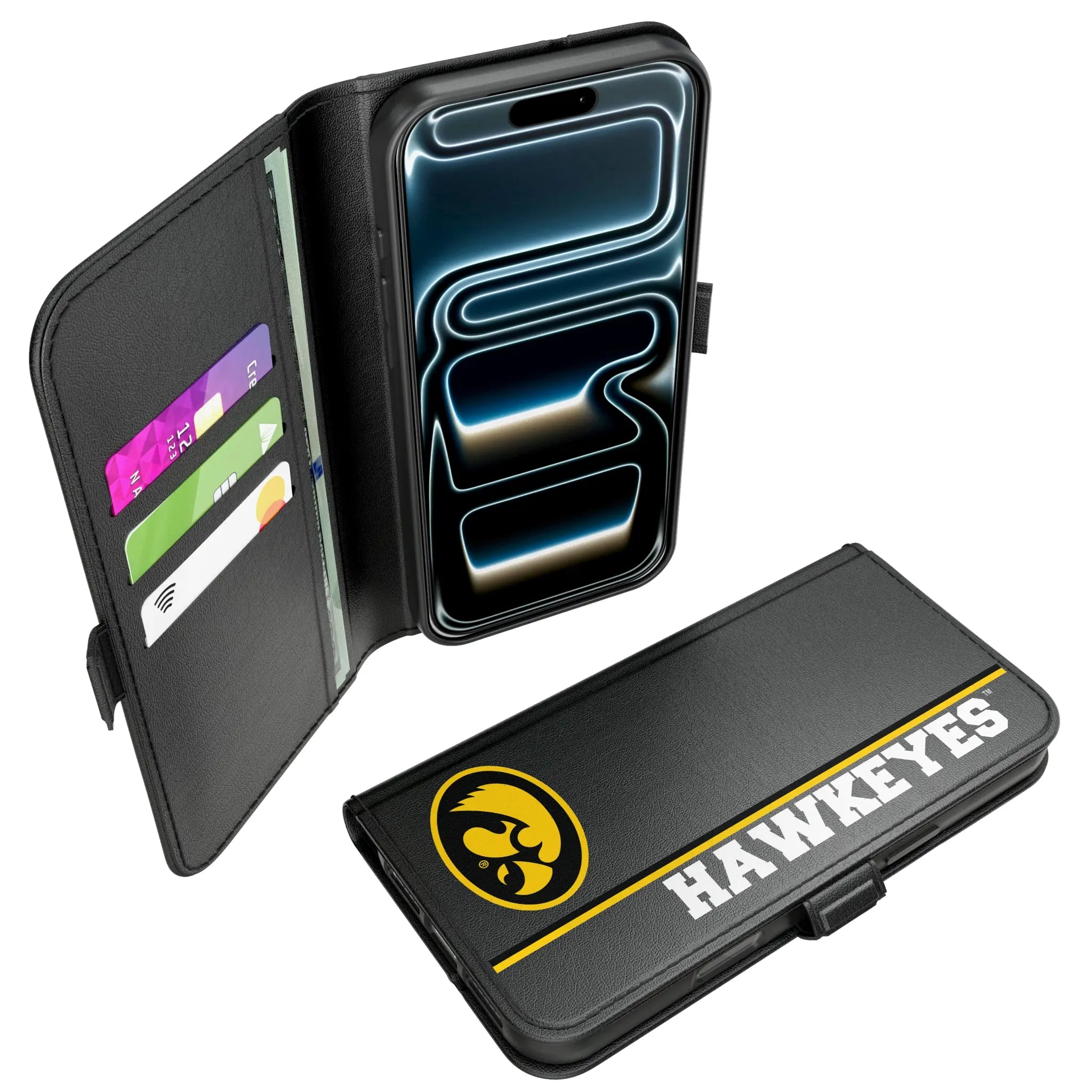 University of Iowa Hawkeyes Sidebar iPhone Folio Phone Case for Apple iPhone#Device_iPhone 17 Pro Max