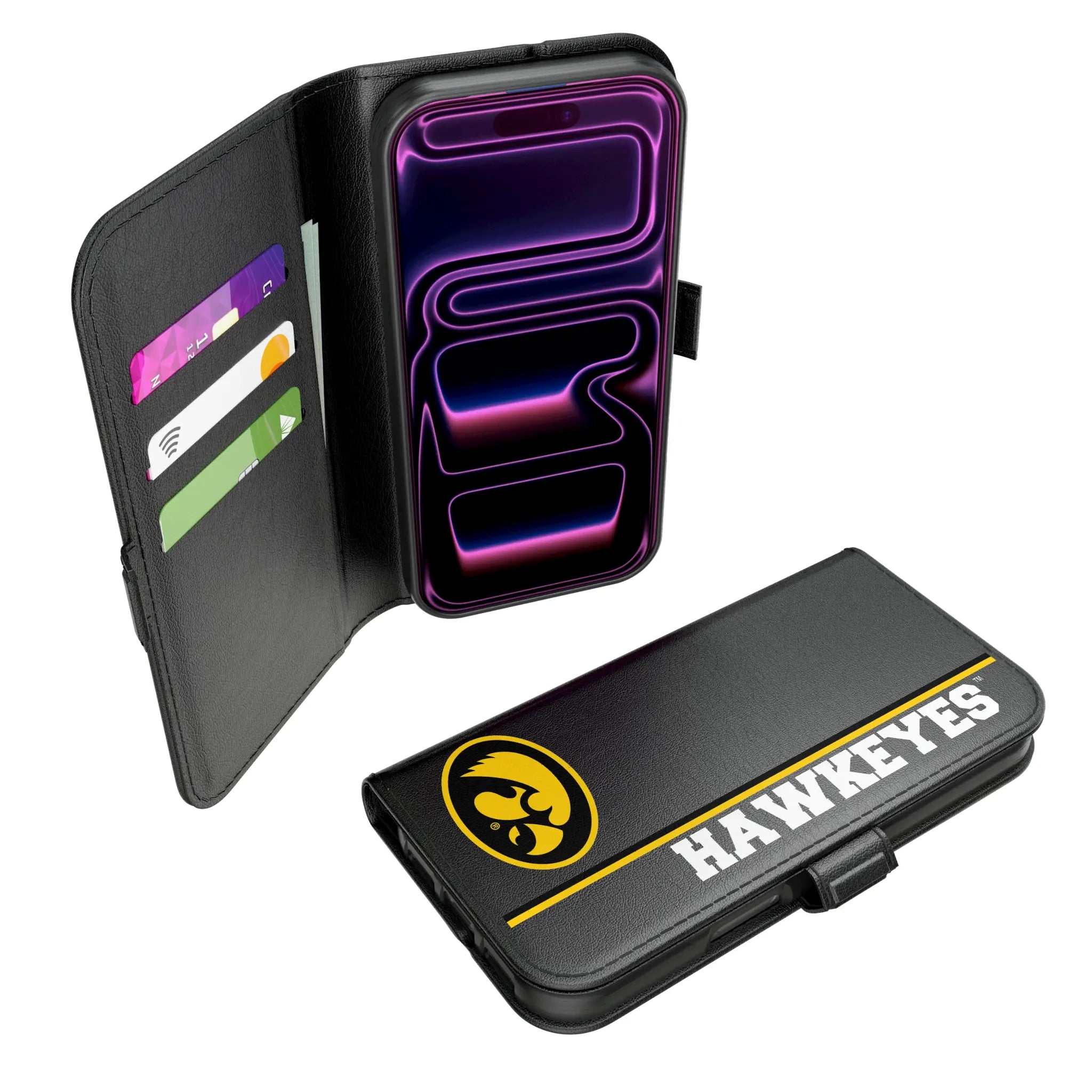 University of Iowa Hawkeyes Sidebar iPhone Folio Phone Case for Apple iPhone#Device_iPhone 17 Pro