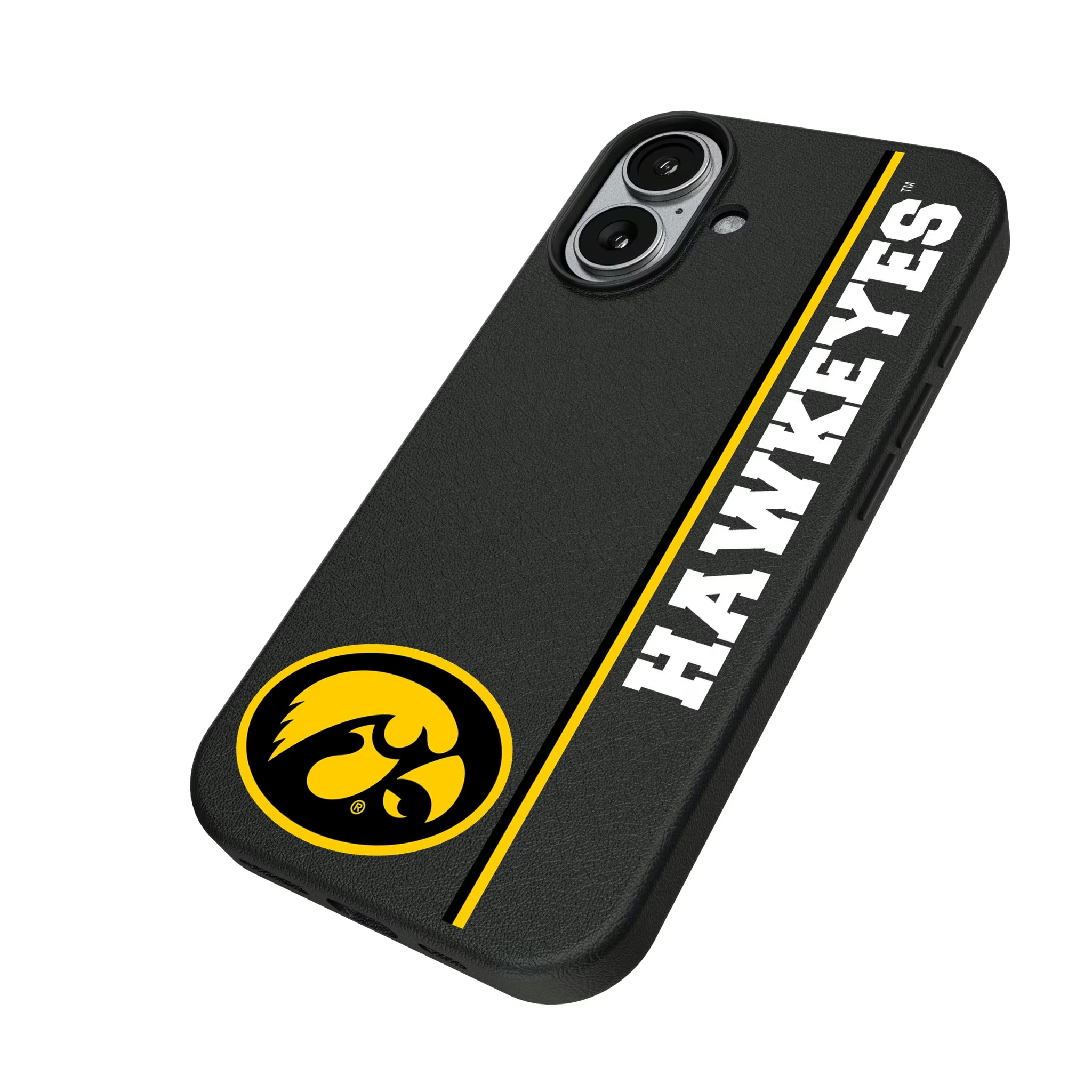 University of Iowa Hawkeyes Sidebar iPhone MagSafe Compatible Phone Case for Apple iPhone - Isometric View#Device_iPhone 17