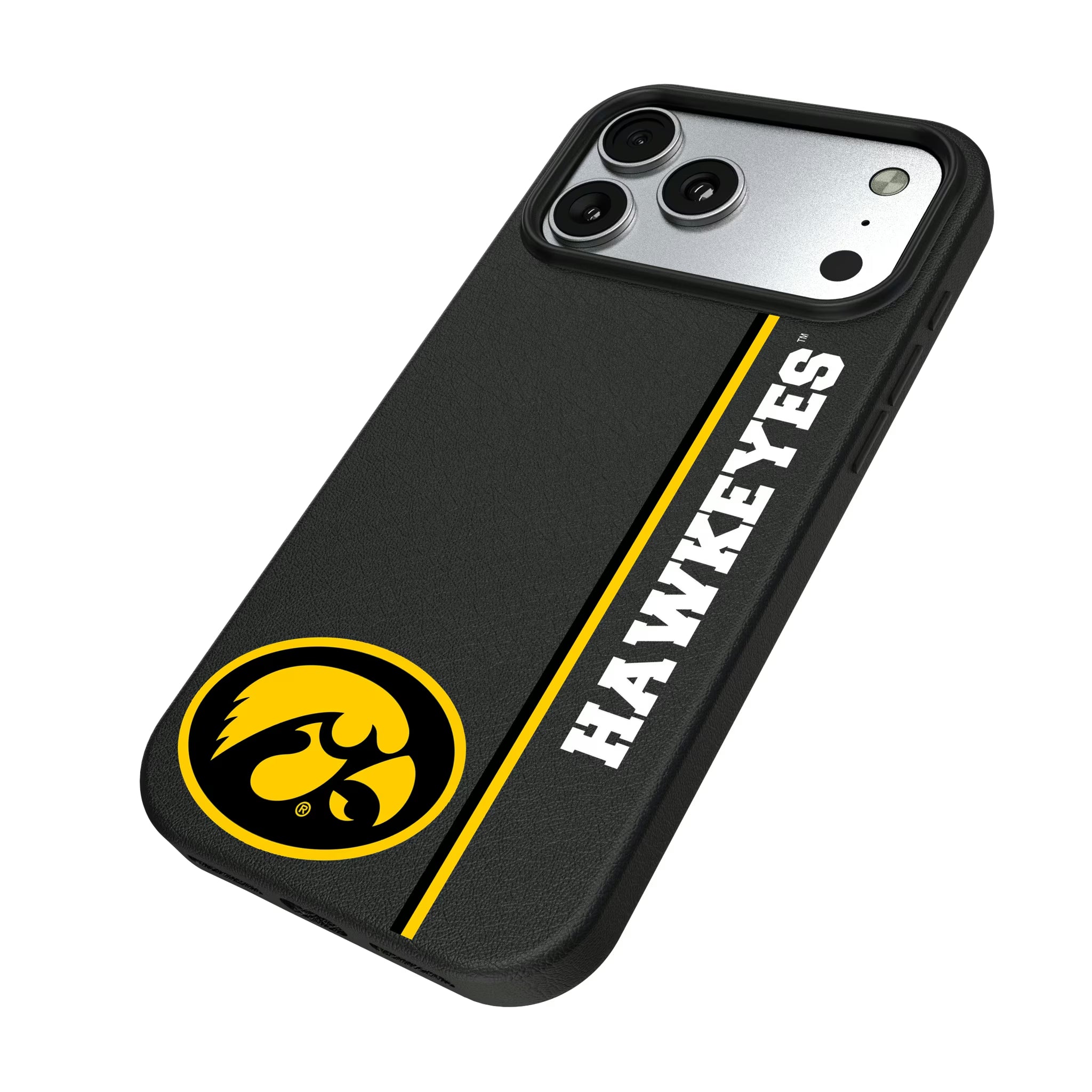 University of Iowa Hawkeyes Sidebar iPhone MagSafe Compatible Phone Case for Apple iPhone - Isometric View#Device_iPhone 17 Pro Max