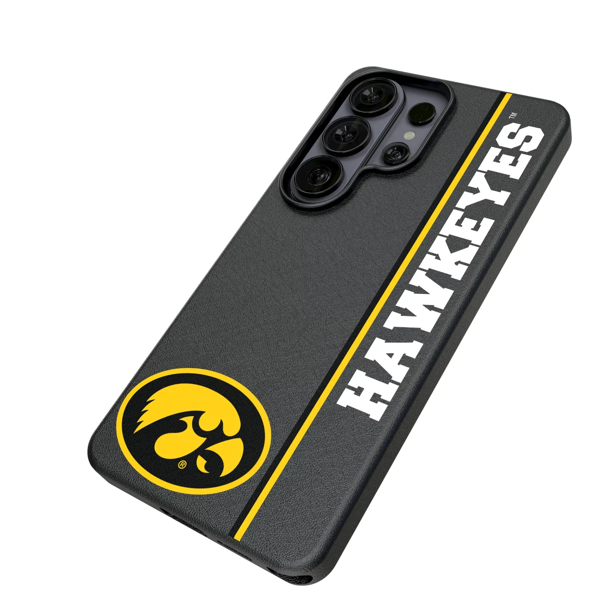 University of Iowa Hawkeyes Sidebar Galaxy MagSafe Compatible Phone Case for Samsung Galaxy - Isometric View#Device_Galaxy S26 Ultra