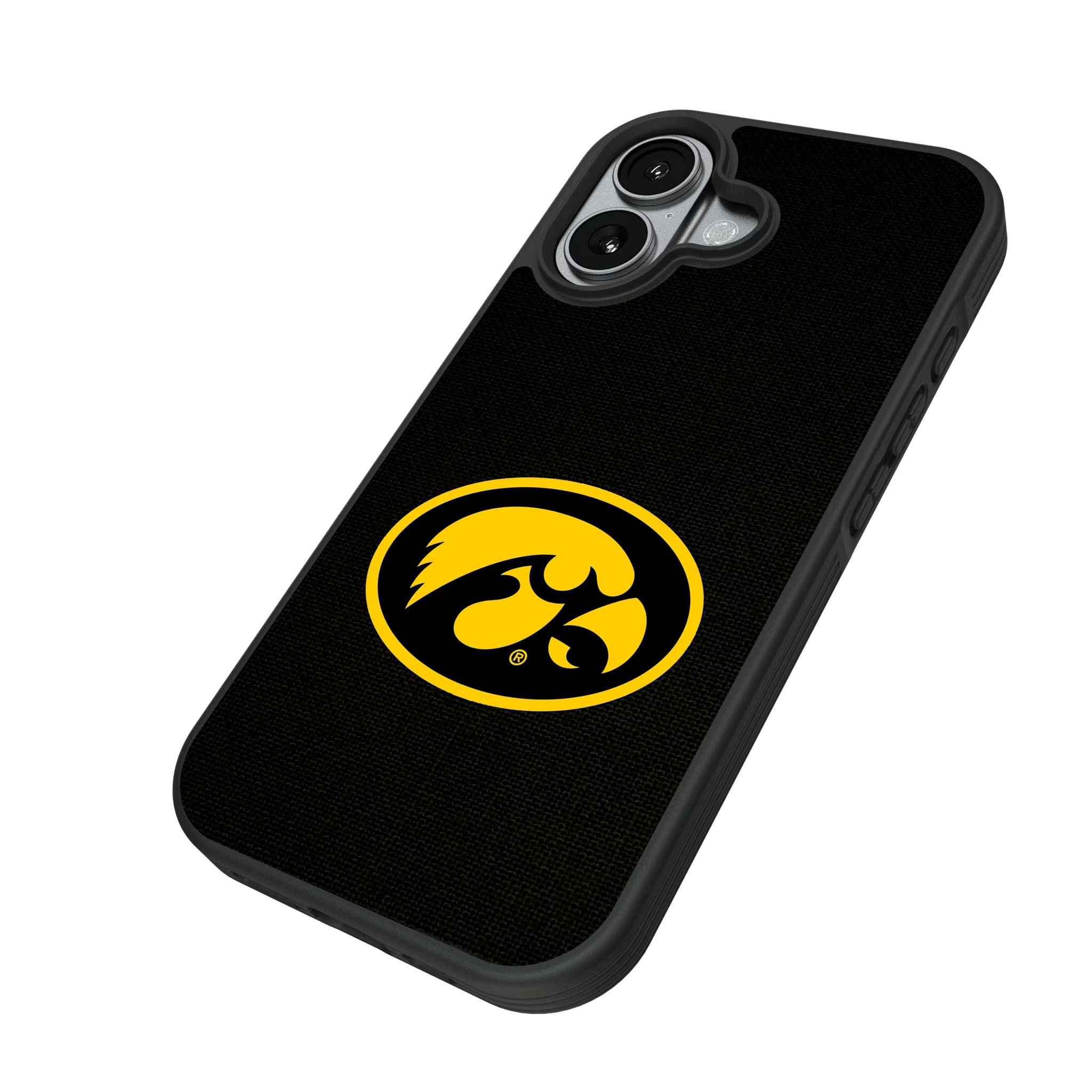 University of Iowa Hawkeyes Solid iPhone Bump Phone Case for Apple iPhone - Isometric View#Device_iPhone 17