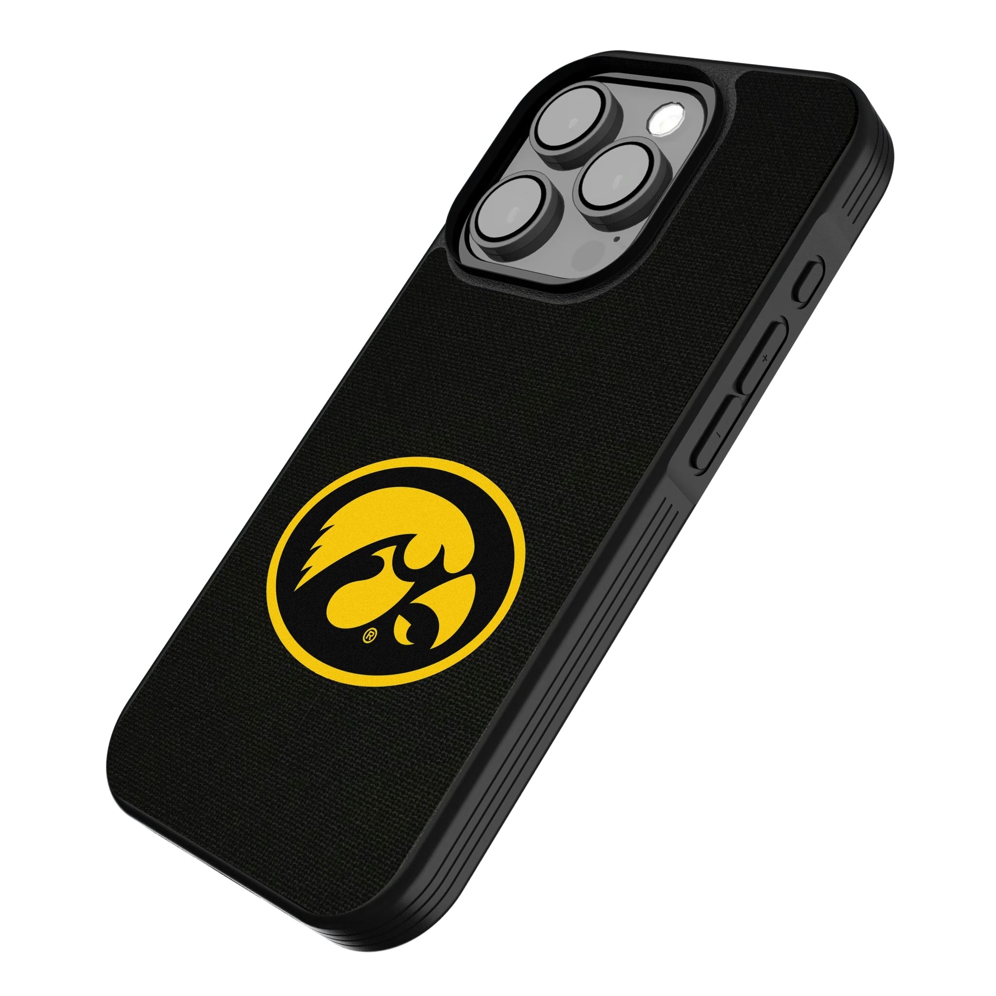 University of Iowa Hawkeyes Solid iPhone Bump Phone Case for Apple iPhone - Isometric View