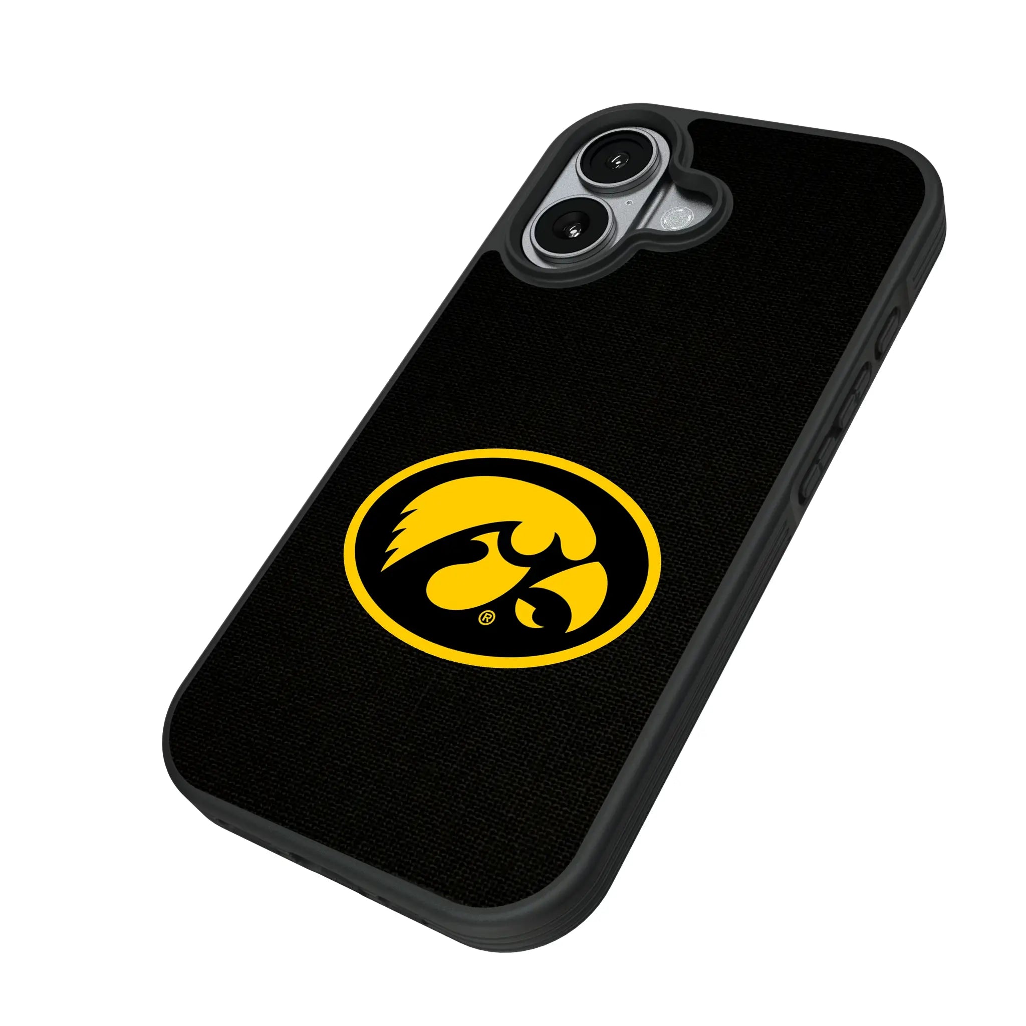University of Iowa Hawkeyes Solid iPhone Bump Phone Case for Apple iPhone - Isometric View#Device_iPhone 17