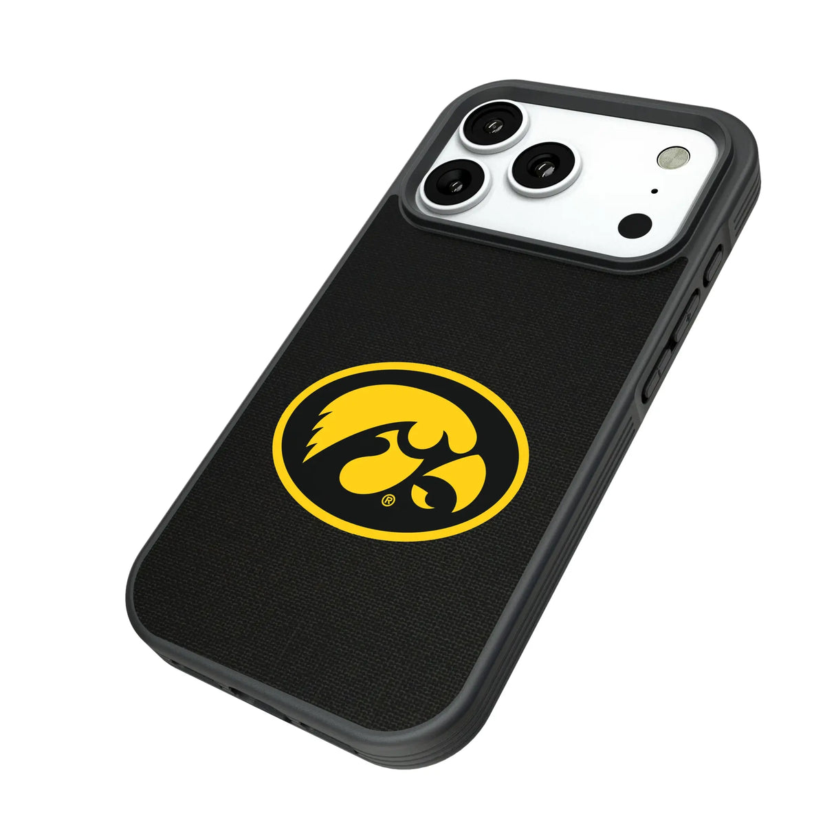 University of Iowa Hawkeyes Solid iPhone Bump Phone Case for Apple iPhone - Isometric View#Device_iPhone 18 Pro