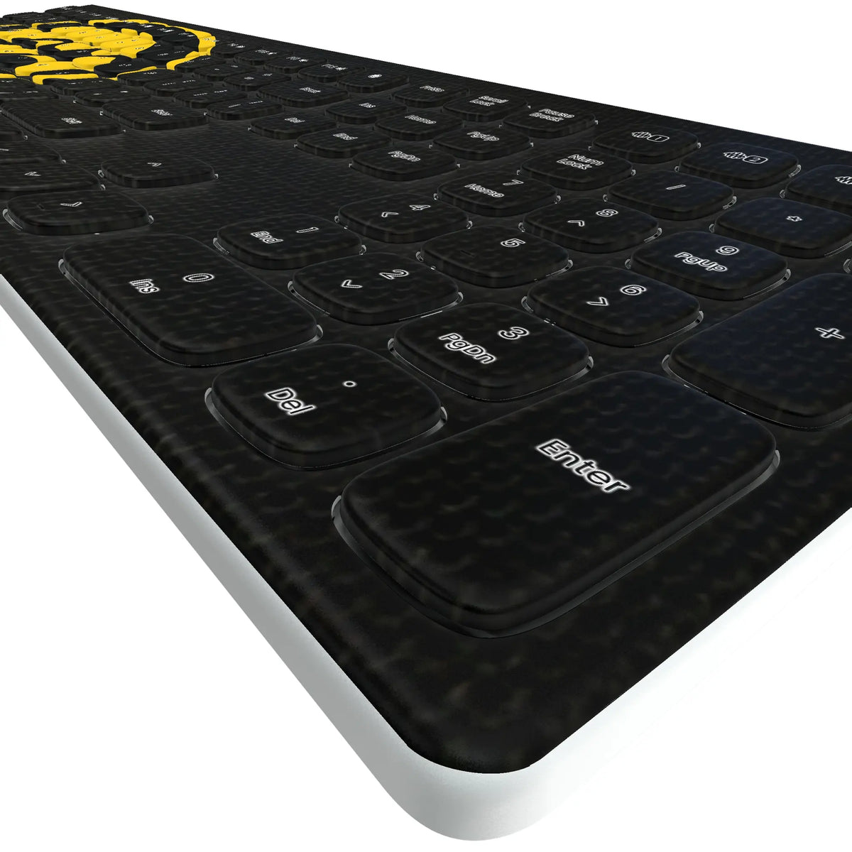 University of Iowa Hawkeyes Solid KKB605 Curved Wireless Keyboard - Detail