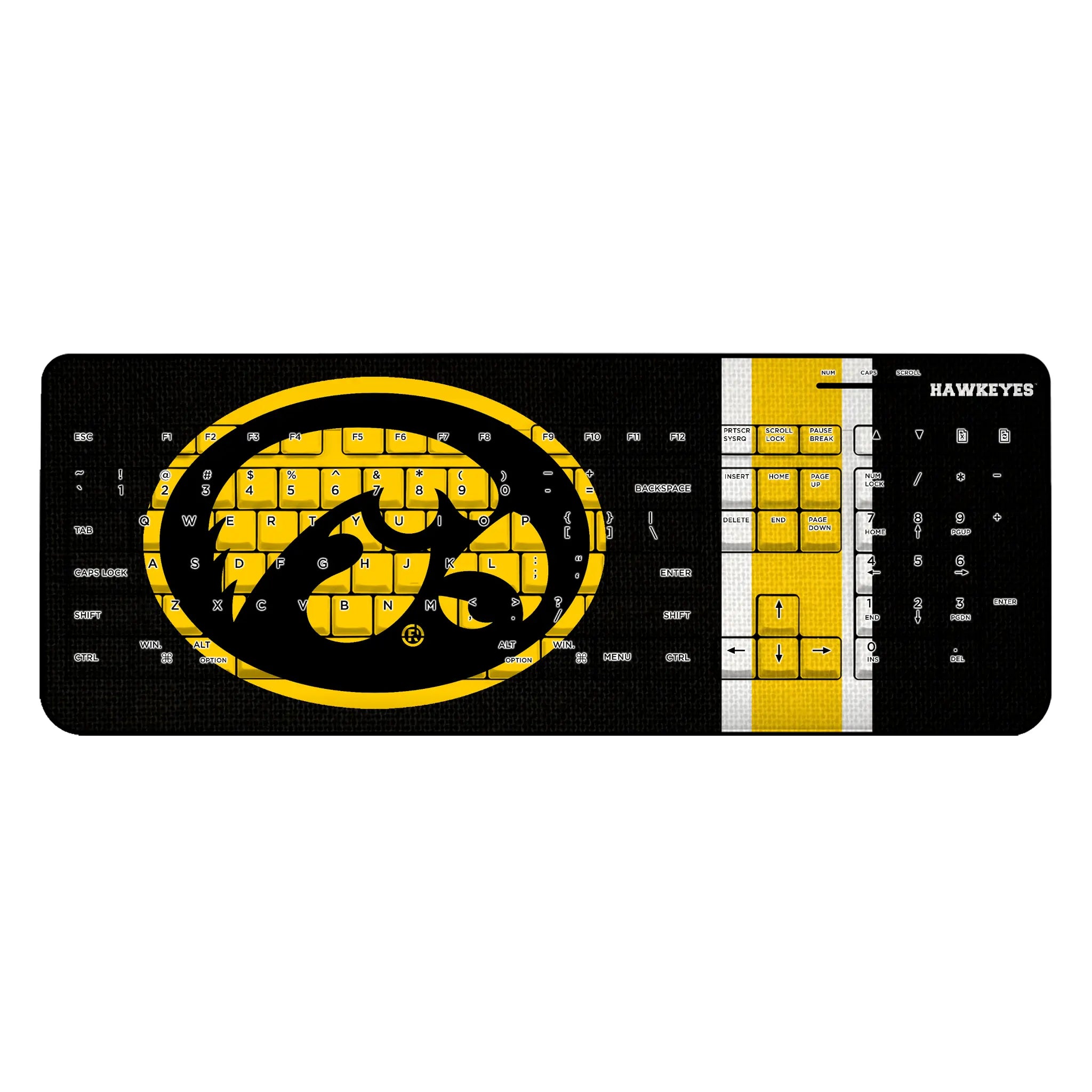 University of Iowa Hawkeyes Stripe Wireless USB Keyboard